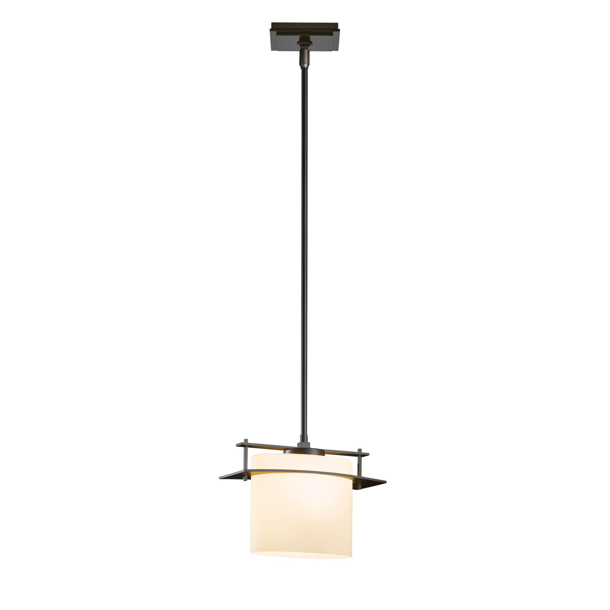 Shown in Dark Smoke finish and Opal glass