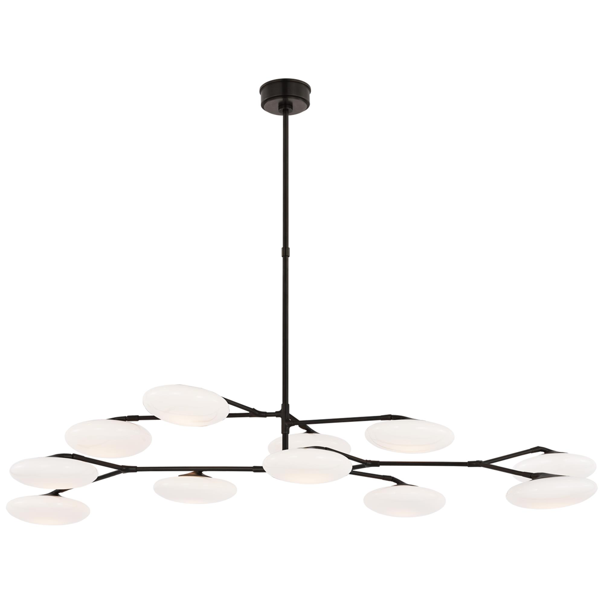 Shown in Gun Metal finish and White glass