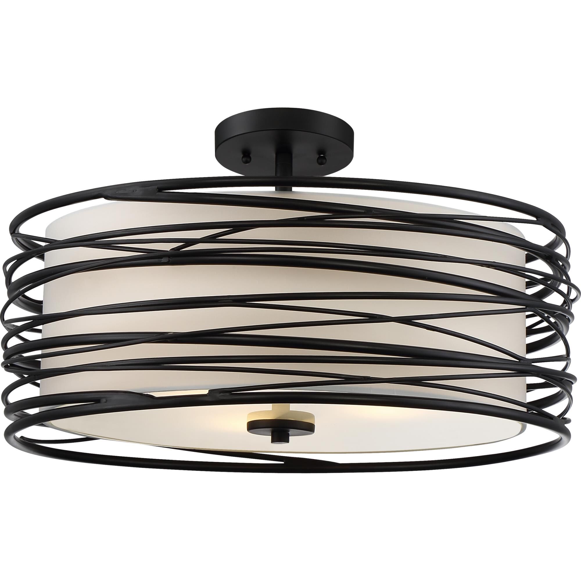 Spiral 20 Inch 3 Light Semi Flush Mount by Quoizel