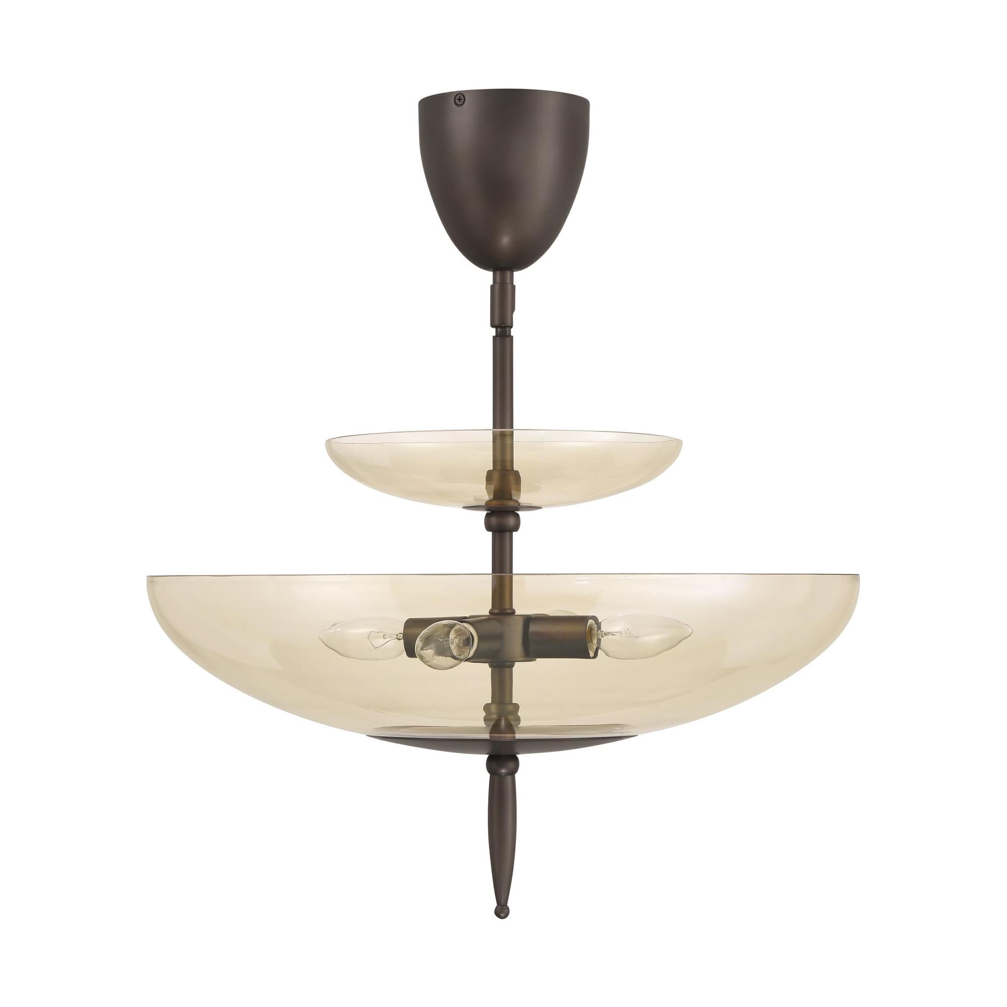Shown in Forged Bronze finish and Smoked Amber glass