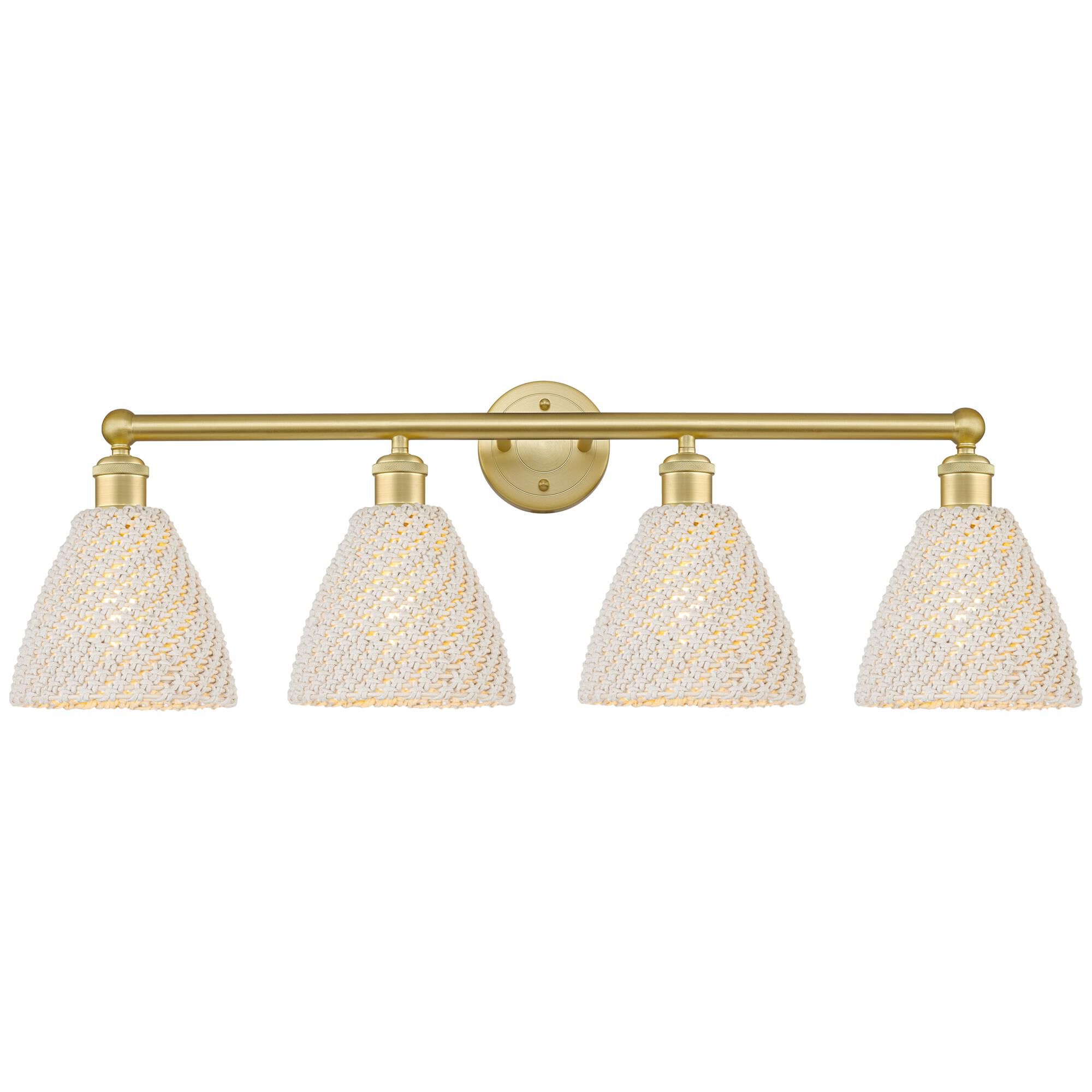 Shown in Satin Gold finish and Natural shade