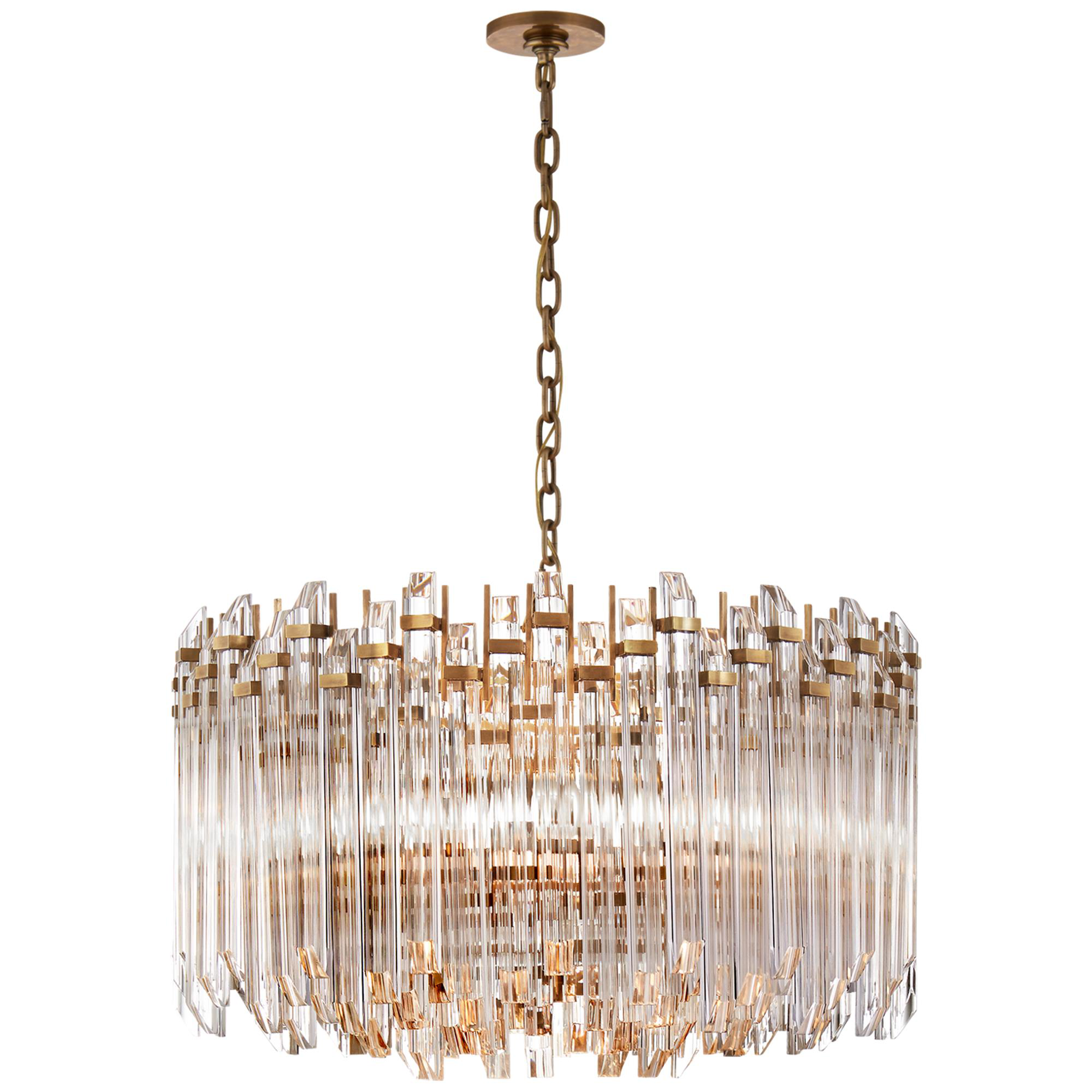 Shown in Hand-Rubbed Antique Brass With Clear Acrylic finish and Clear Acrylic glass