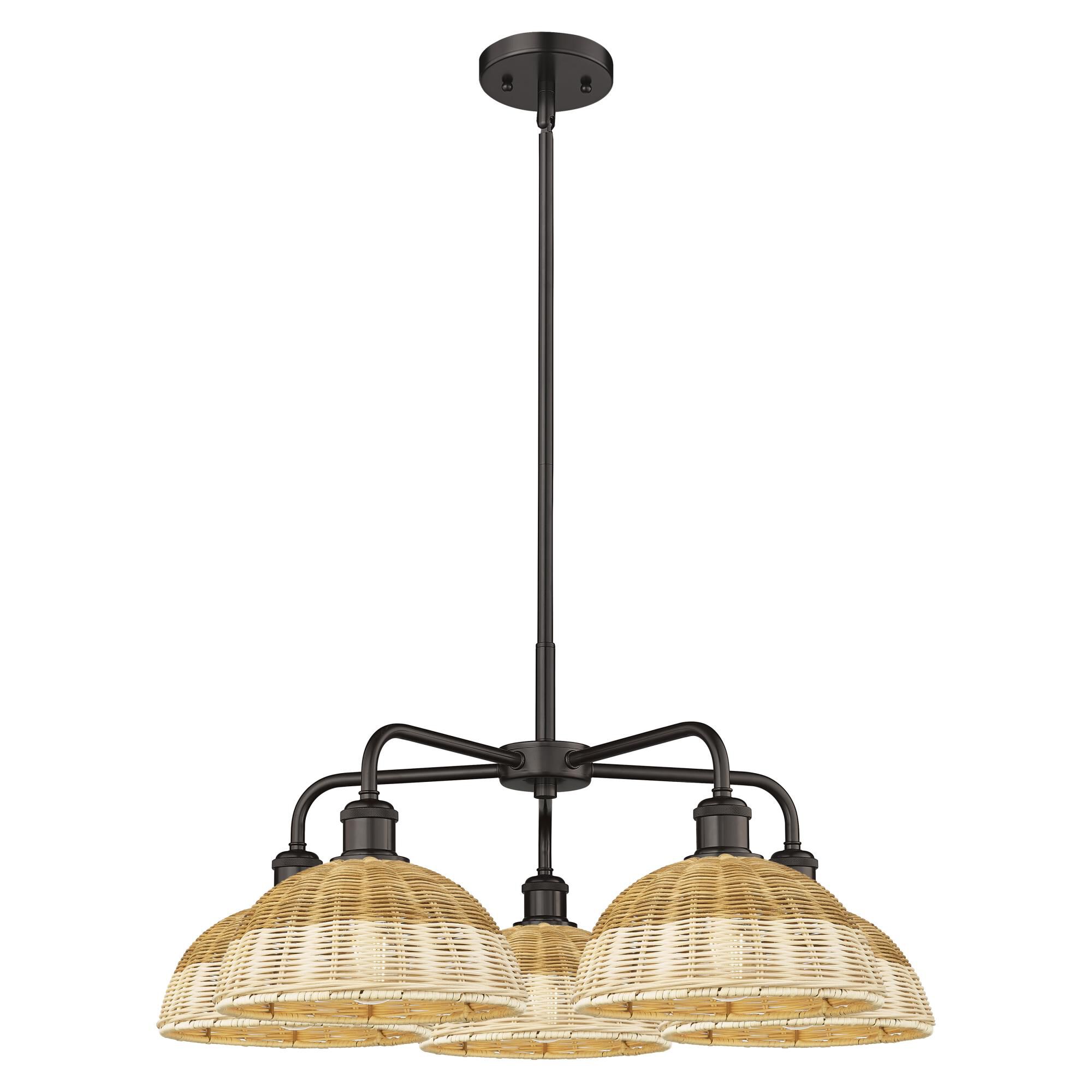 Shown in Oil Rubbed Bronze finish and Natural shade