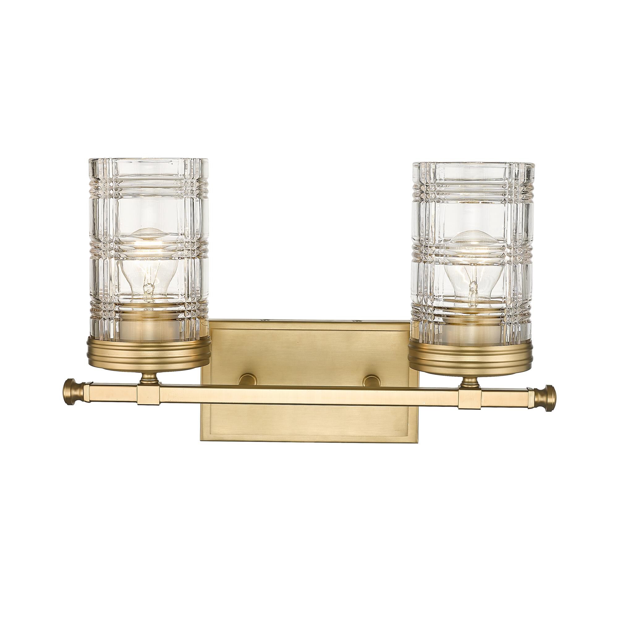 Shown in Heirloom Gold finish and Clear glass