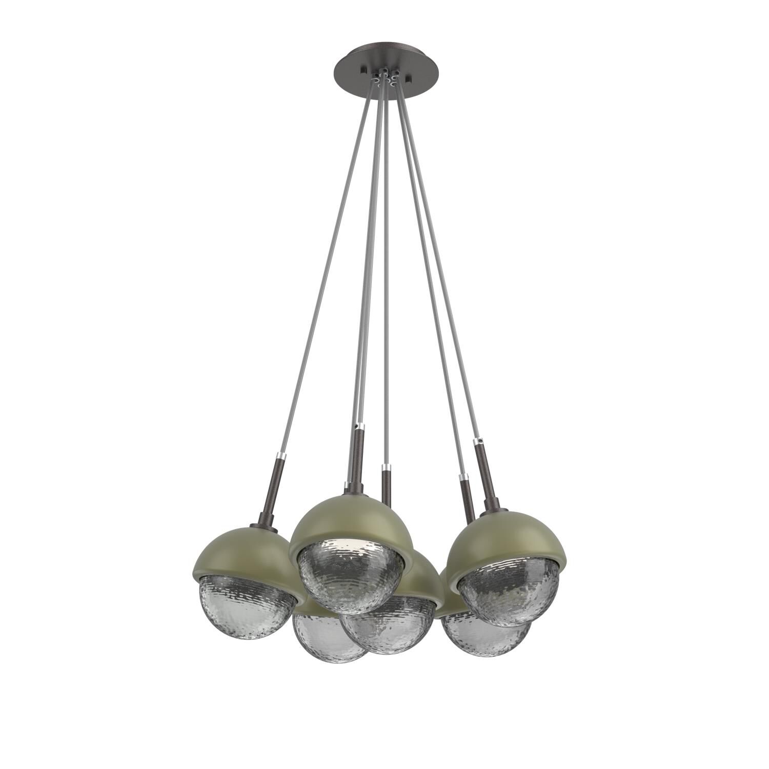 Levi Wilson Cabochon 19 Inch Multi Pendant Light by Hammerton Studio