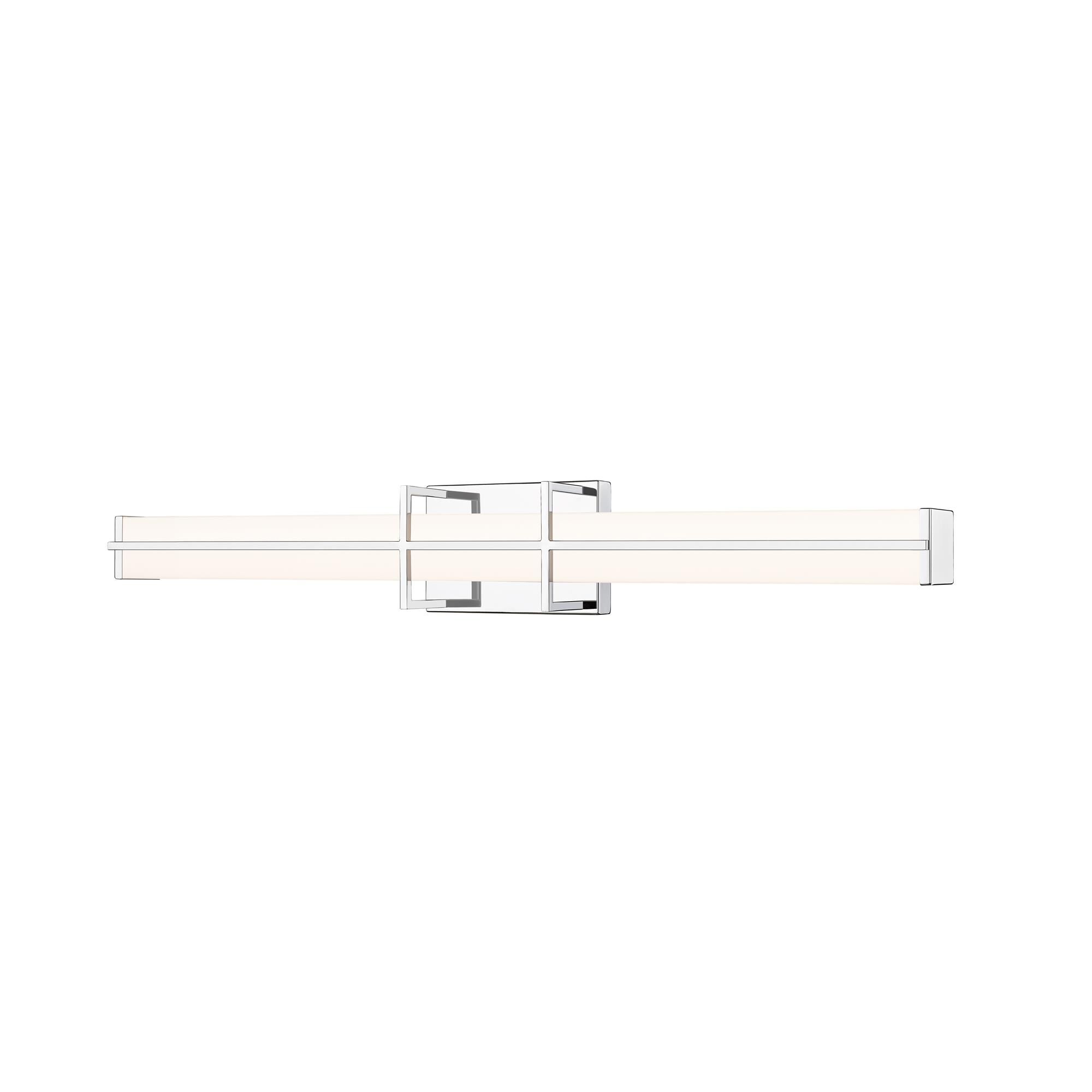 Shown in Chrome finish and Frosted glass and Frosted shade