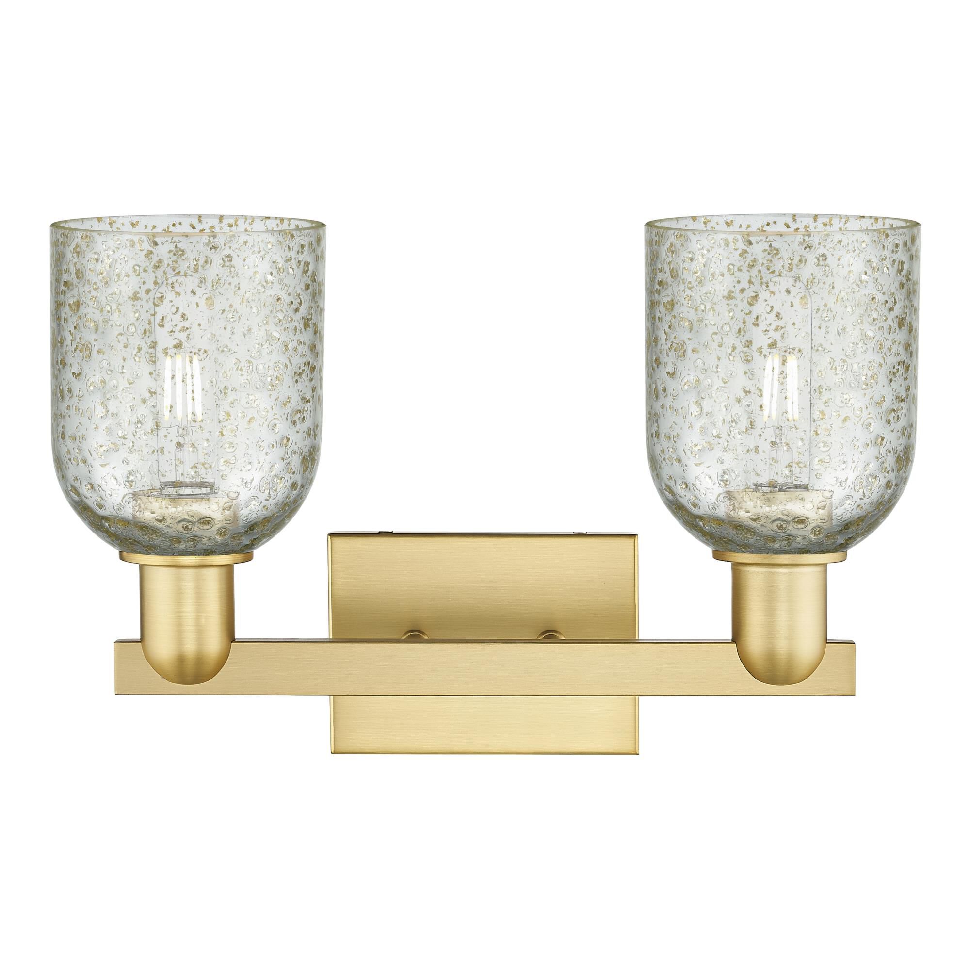 Shown in Satin Gold finish and Mica glass