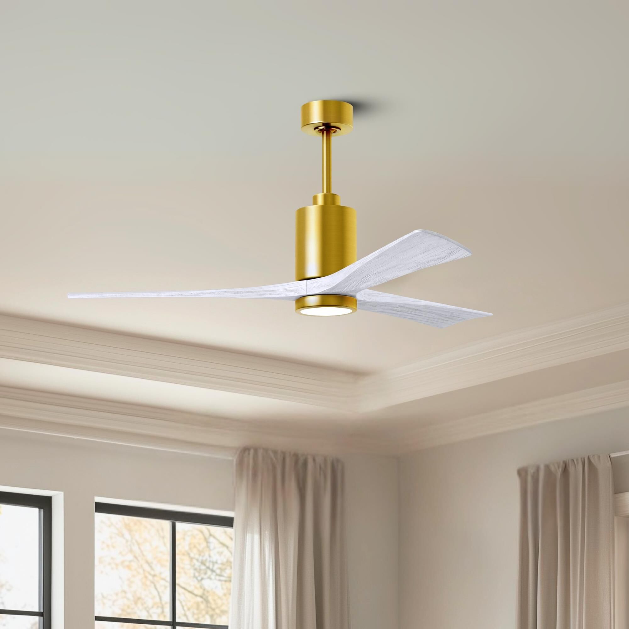 Patricia 60 Inch Ceiling Fan with Light Kit by Matthews Fan Company