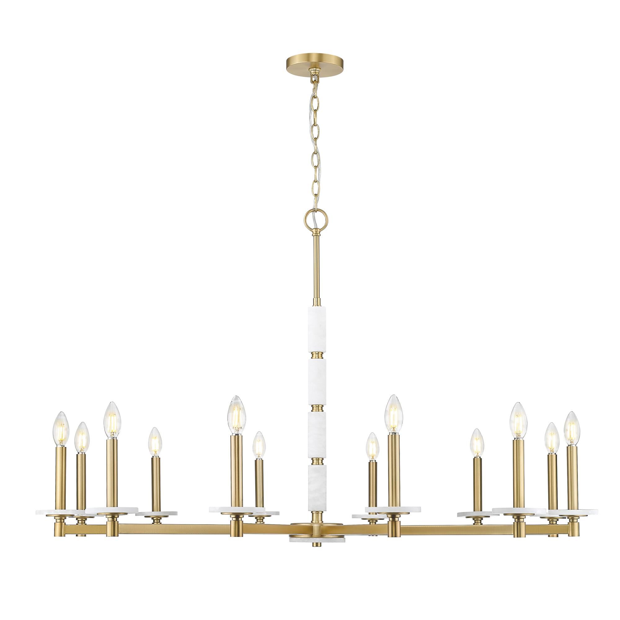 Shown in Modern Gold finish and Alabaster glass and Alabaster shade