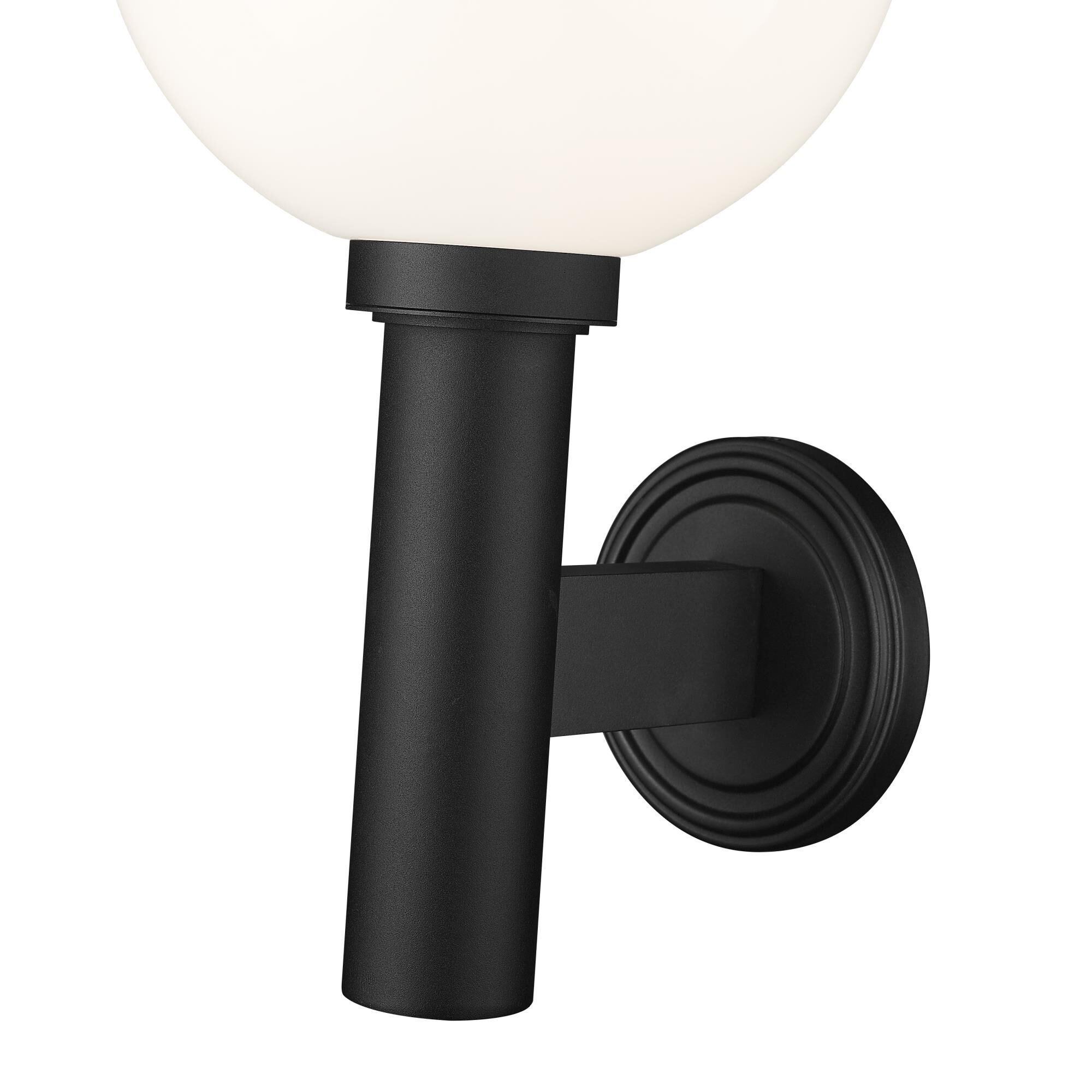 Shown in Black finish and Opal glass