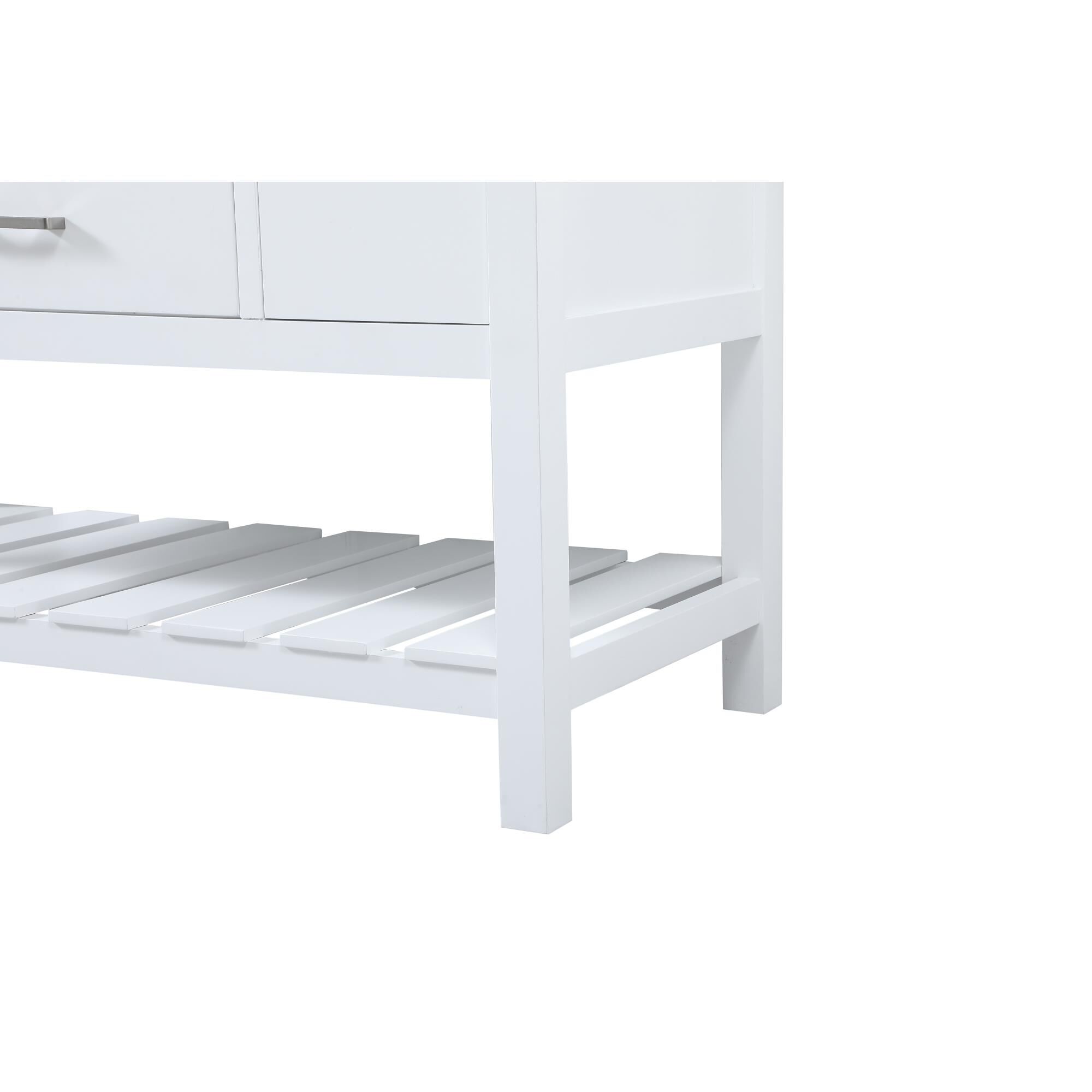 Shown in White finish and With Backsplash accent