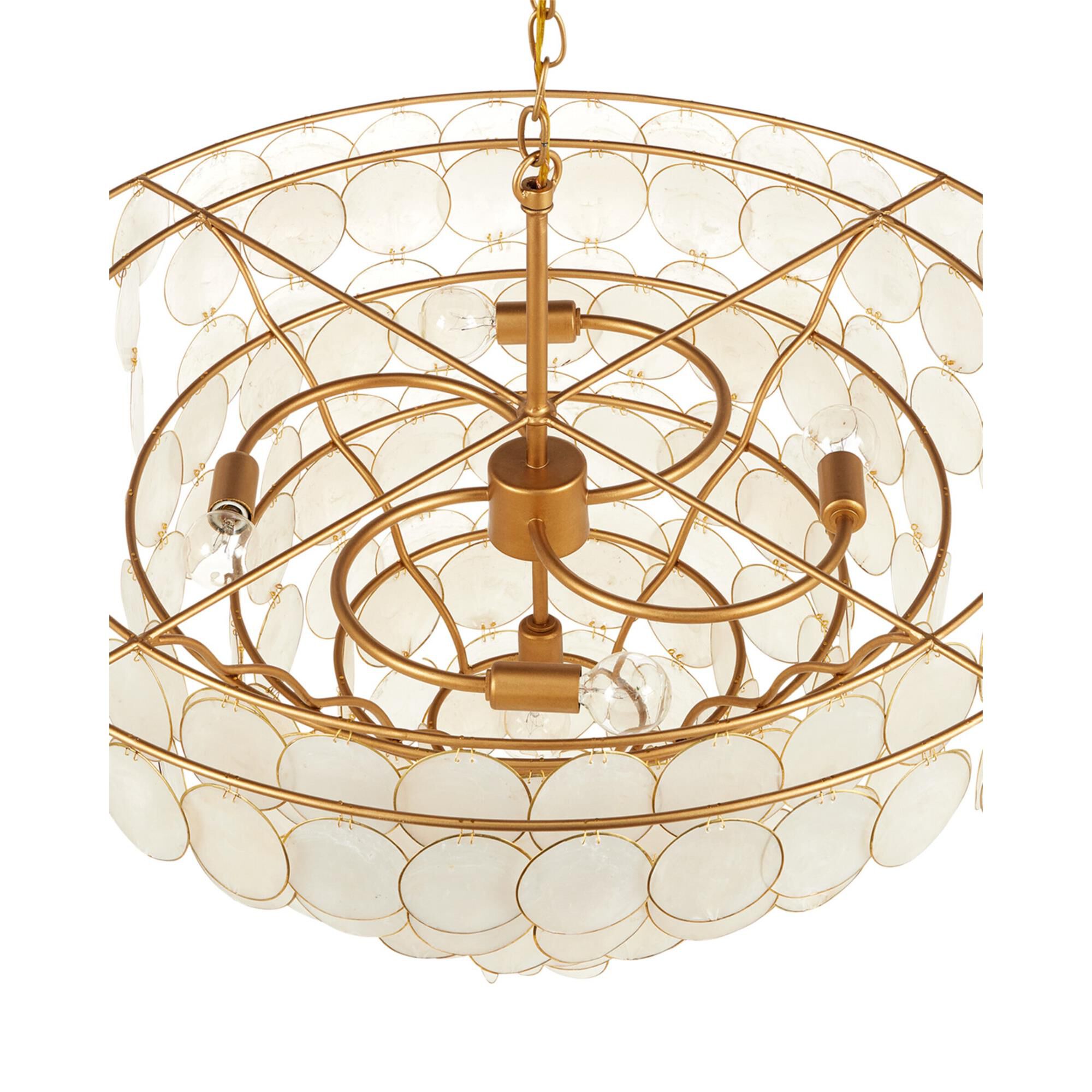 Bon Vivant 30 Inch 5 Light Semi Flush Mount,