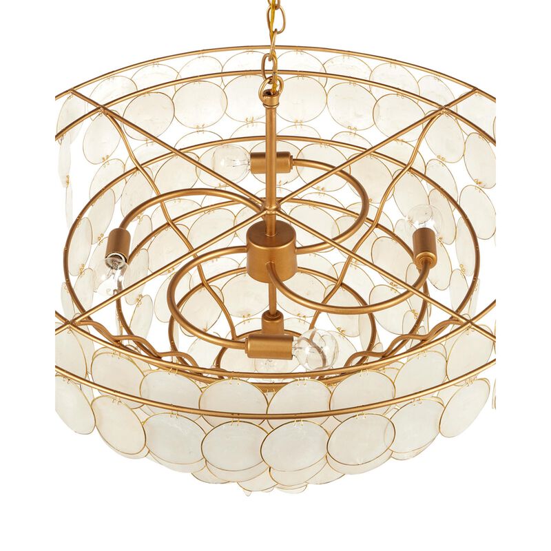 Bon Vivant 30 Inch 5 Light Semi Flush Mount by Currey & Company