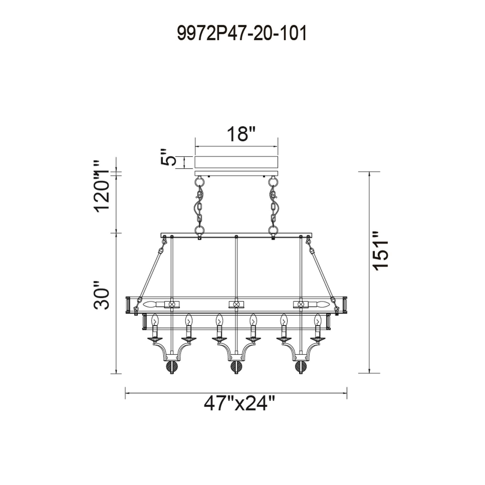 Shalia 47 Inch 20 Light Linear Suspension Light by CWI Lighting