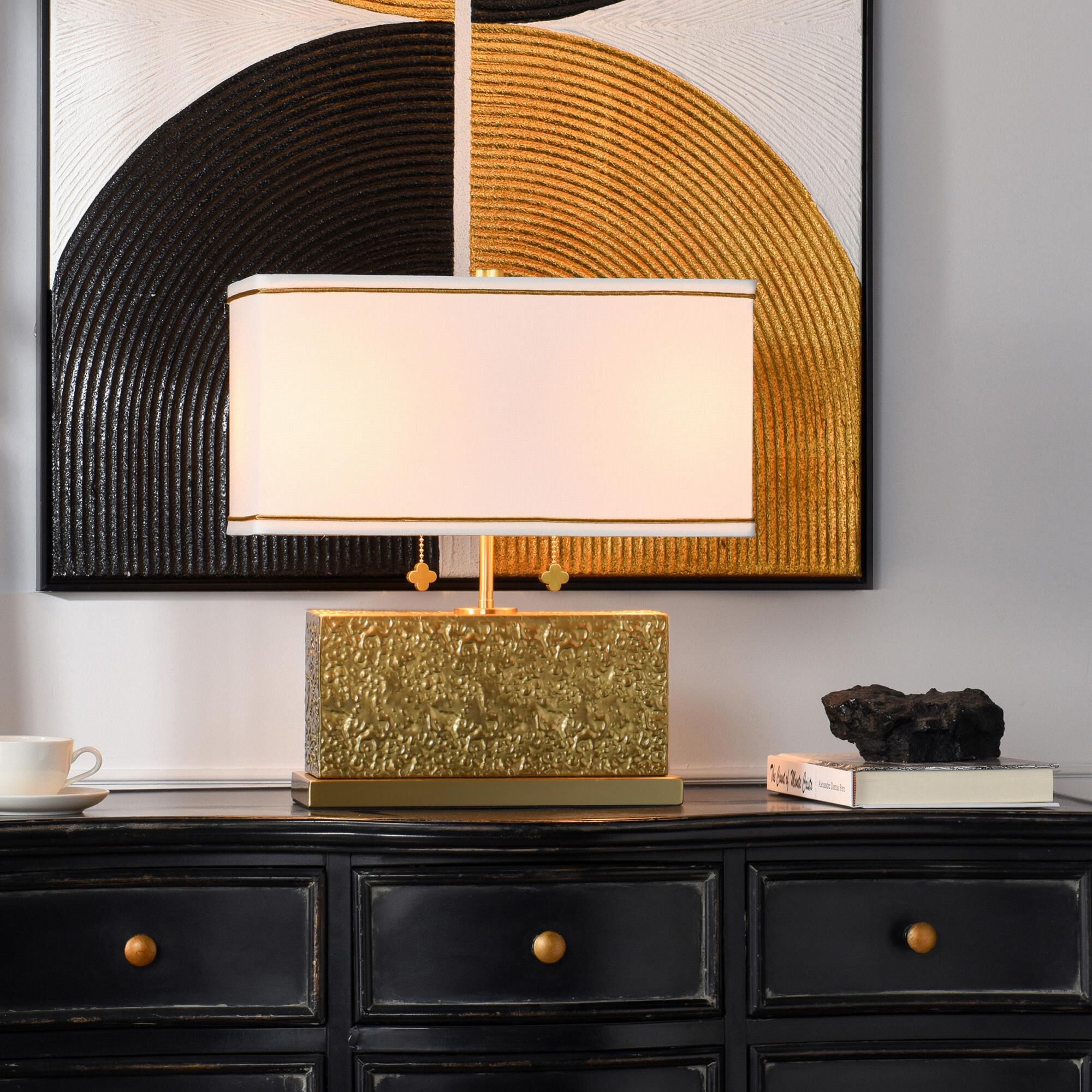 Shown in Hammered Steel finish and Off-White shade