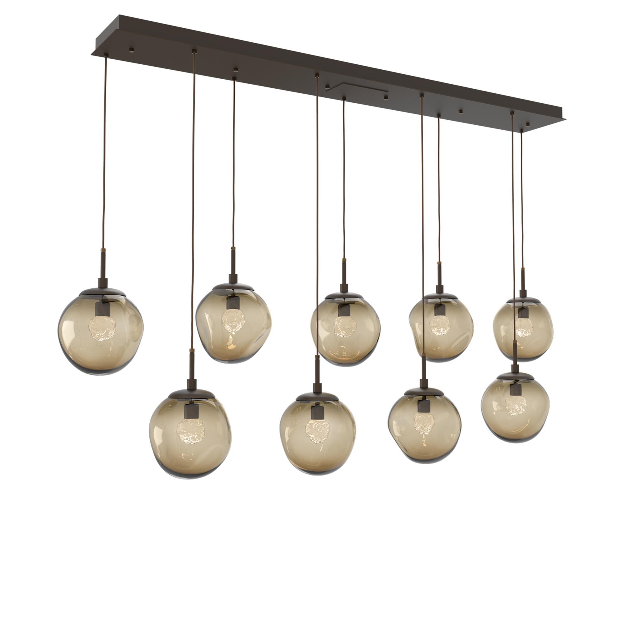Shown in Flat Bronze finish and Floret Inner Bronze Outer glass