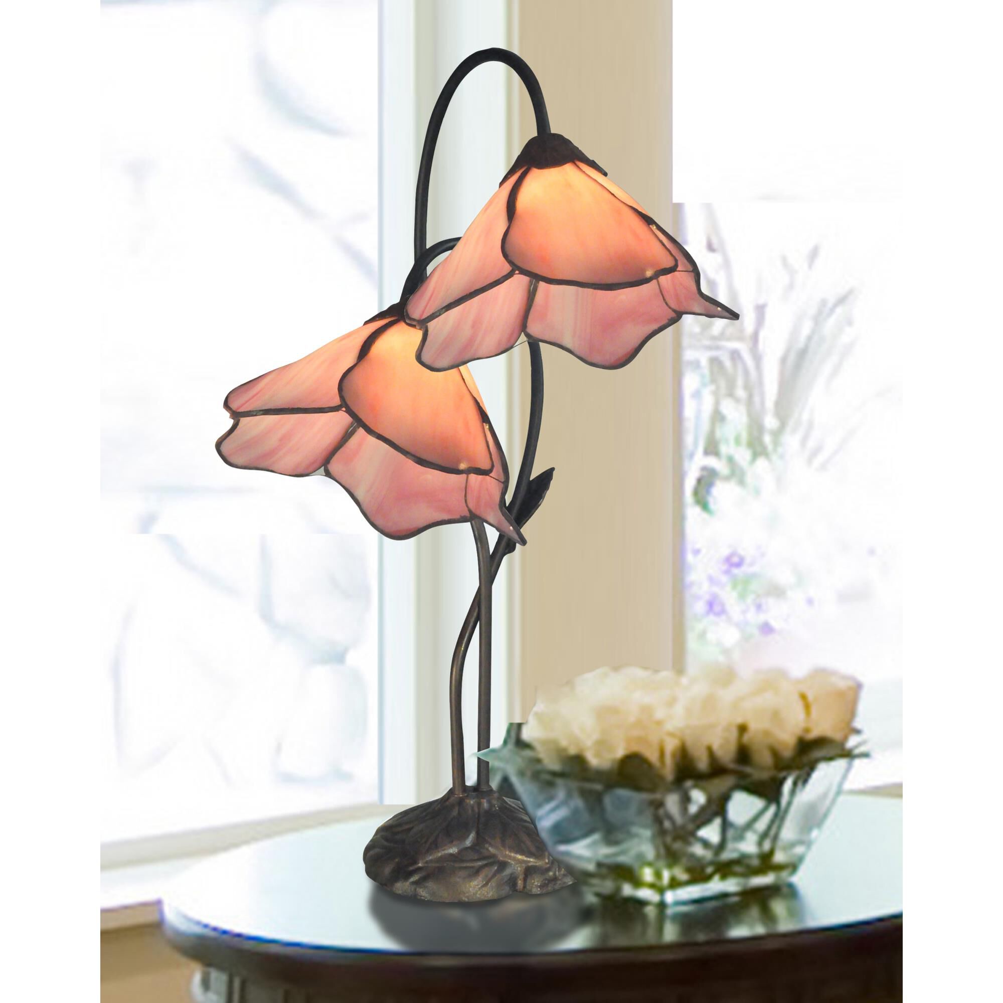 Poelking Pink Lily 21 Inch Accent Lamp by Dale Tiffany