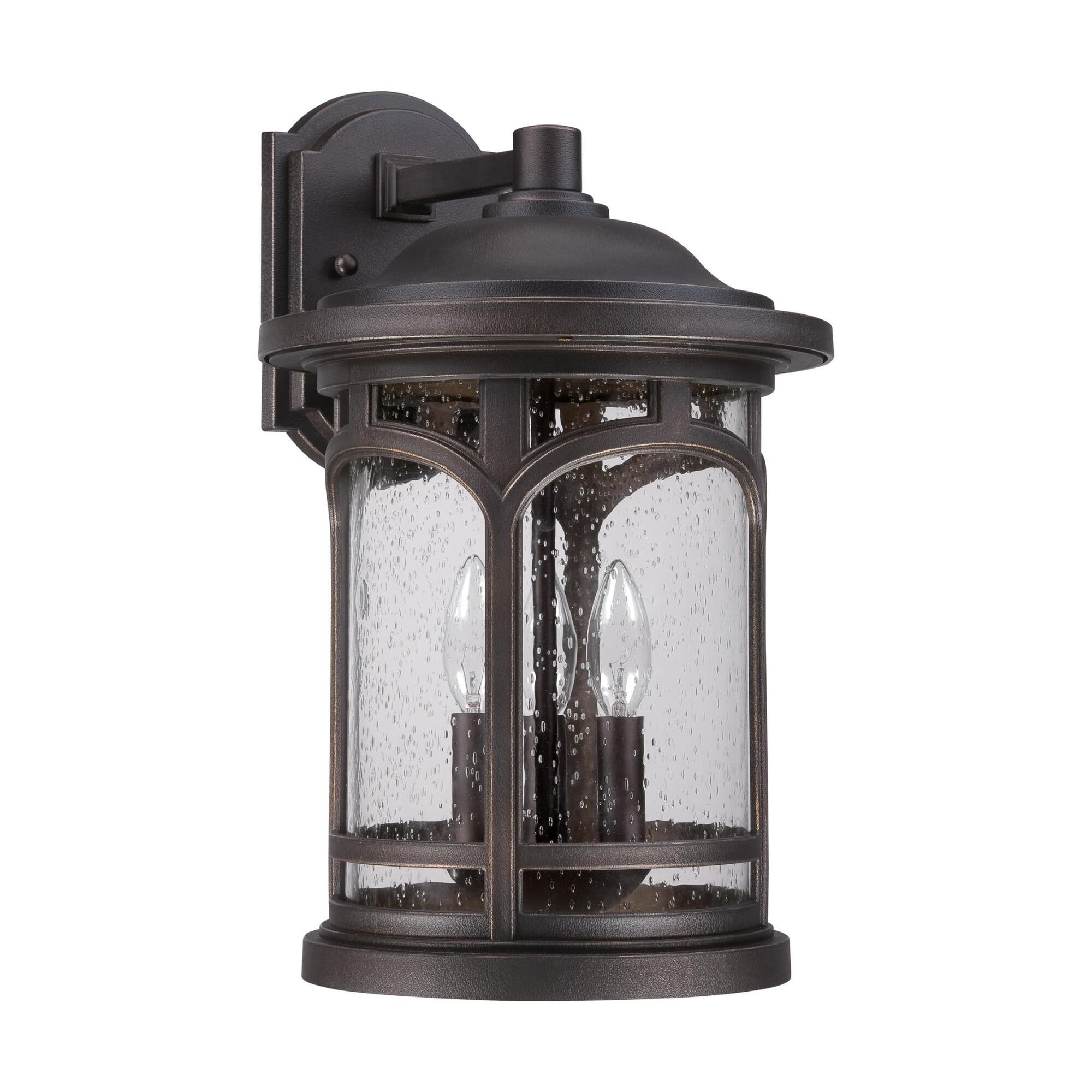 Shown in Palladian Bronze finish and Clear Seedy glass