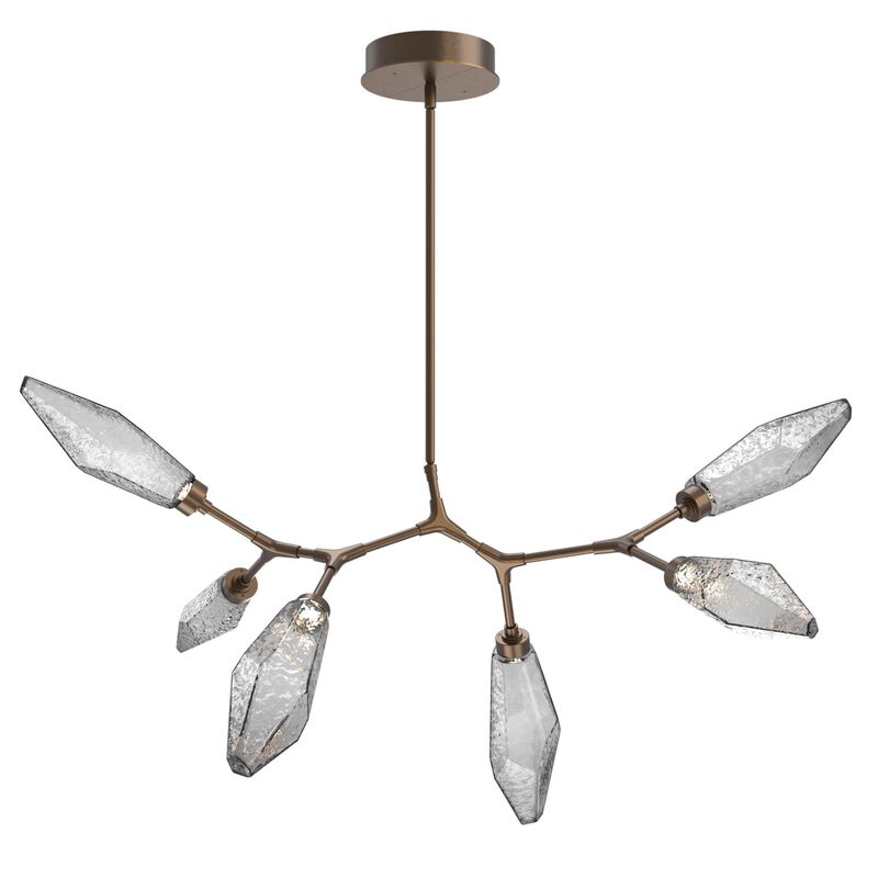 Rock Crystal Linear Suspension Light by Hammerton Studio