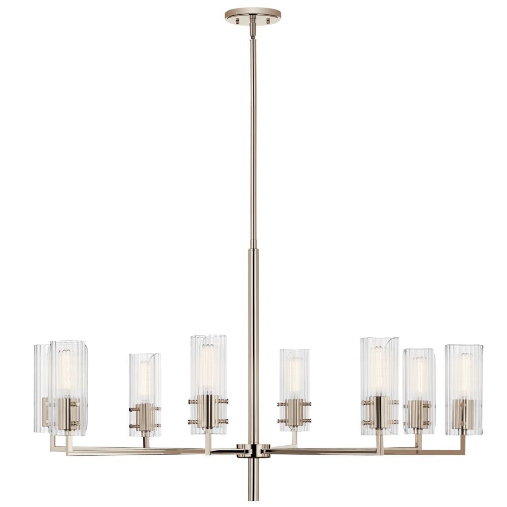 Shown in Polished Nickel finish and Clear Fluted glass