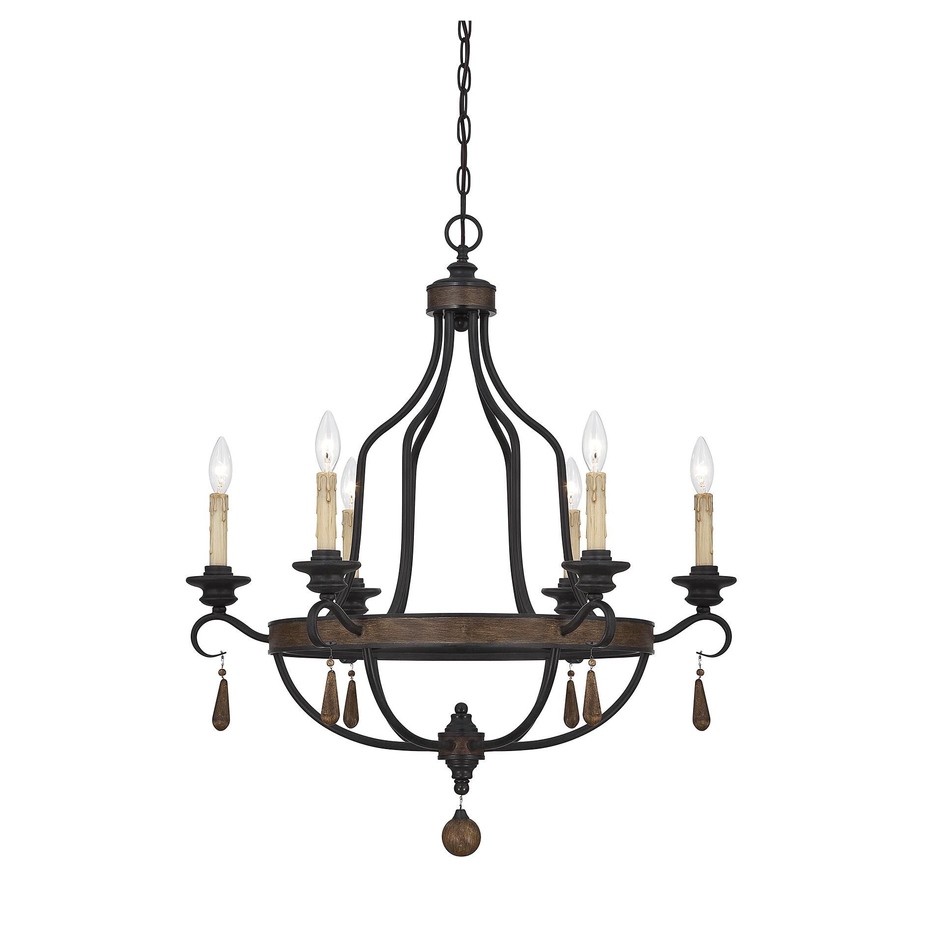 Kelsey 28 Inch 6 Light Chandelier by Savoy House