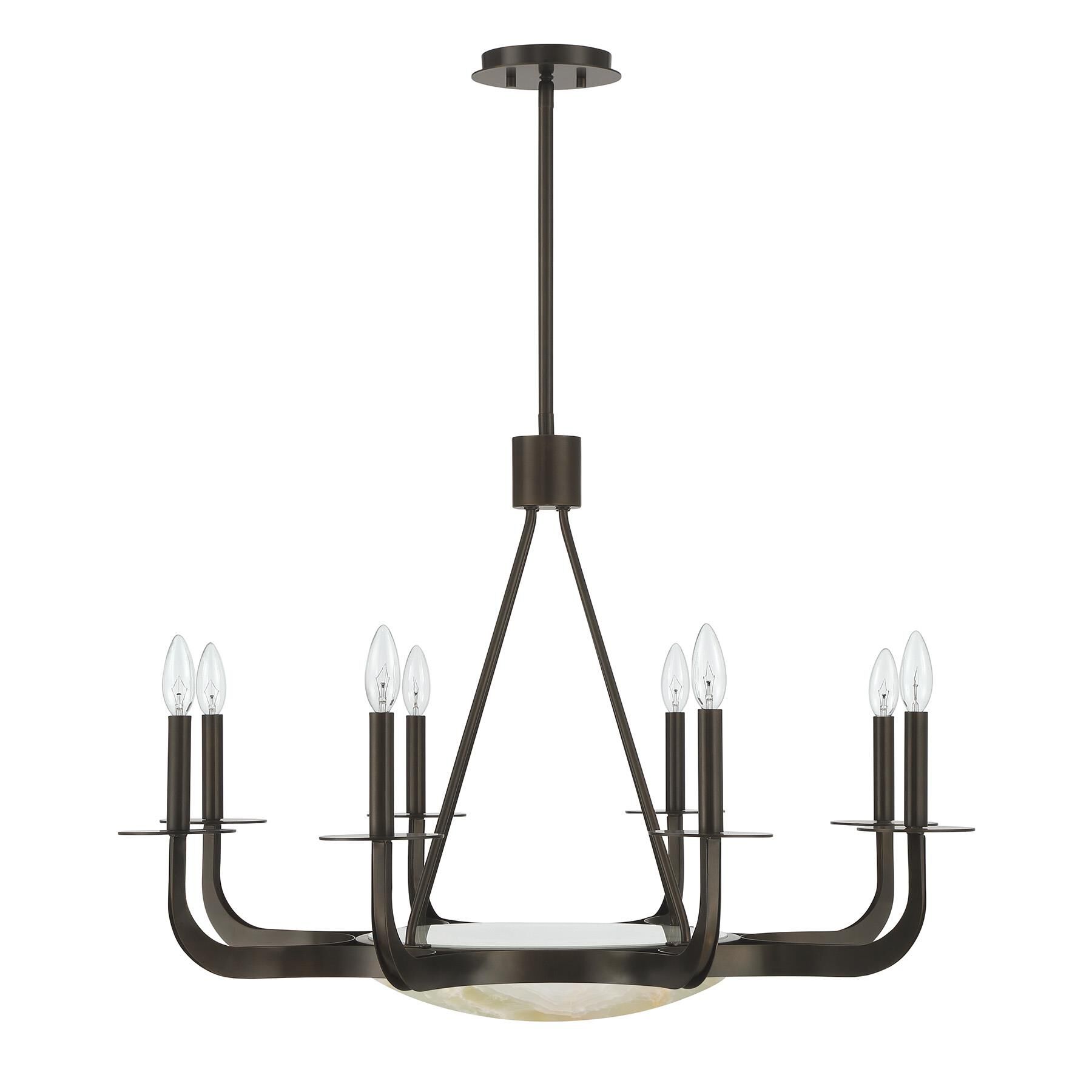 Shown in Mediterranean Bronze finish and Onyx glass