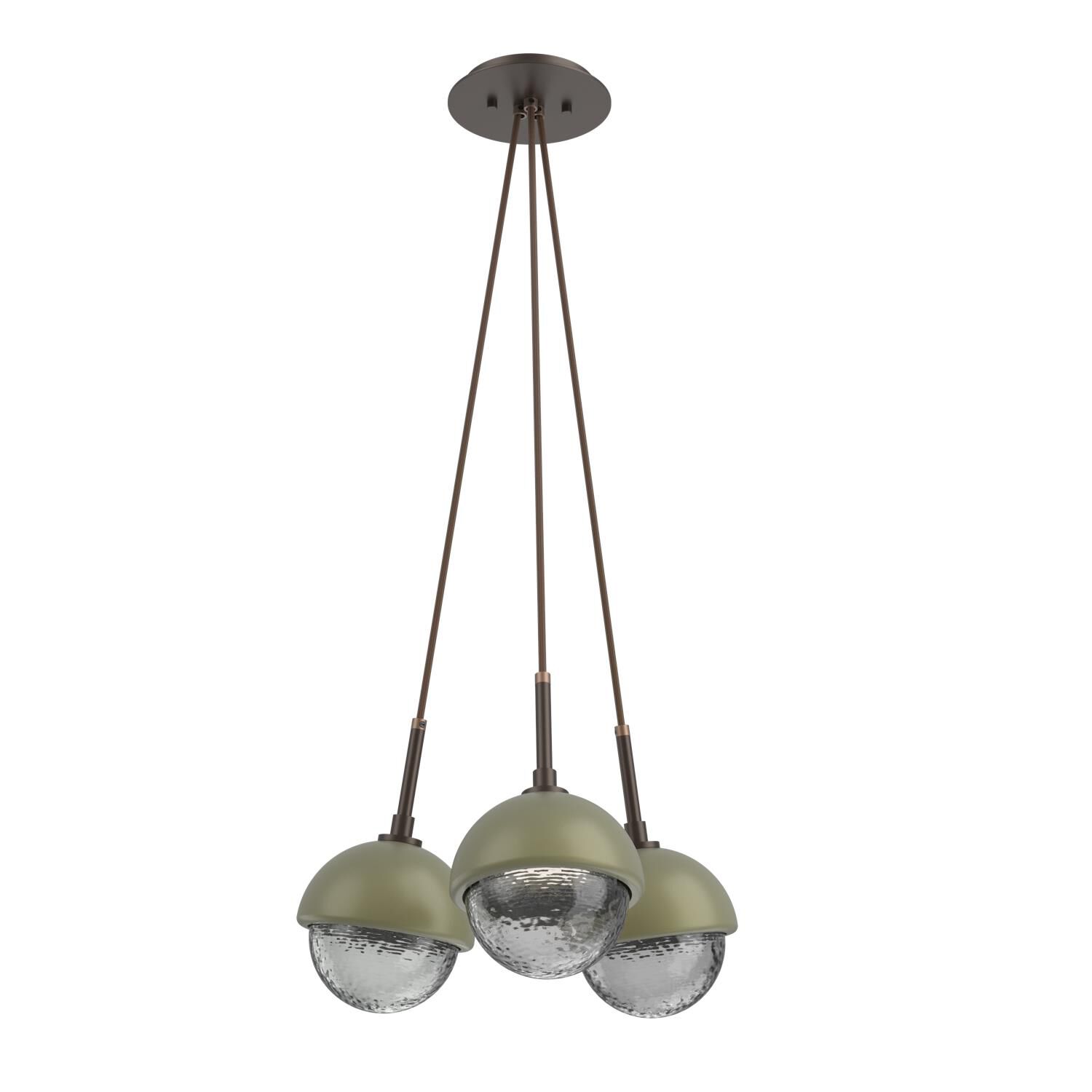 Shown in Flat Bronze finish and Smoke glass and Sage Green accent