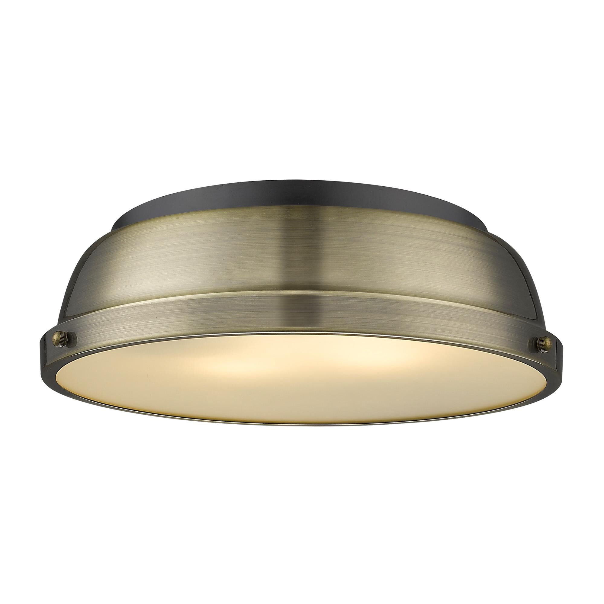 Duncan 14 Inch 2 Light Flush Mount by Golden Lighting