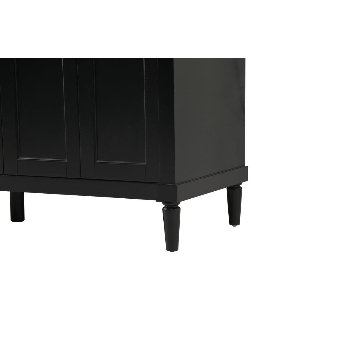Shown in Black finish and Double Bathroom Vanity accent