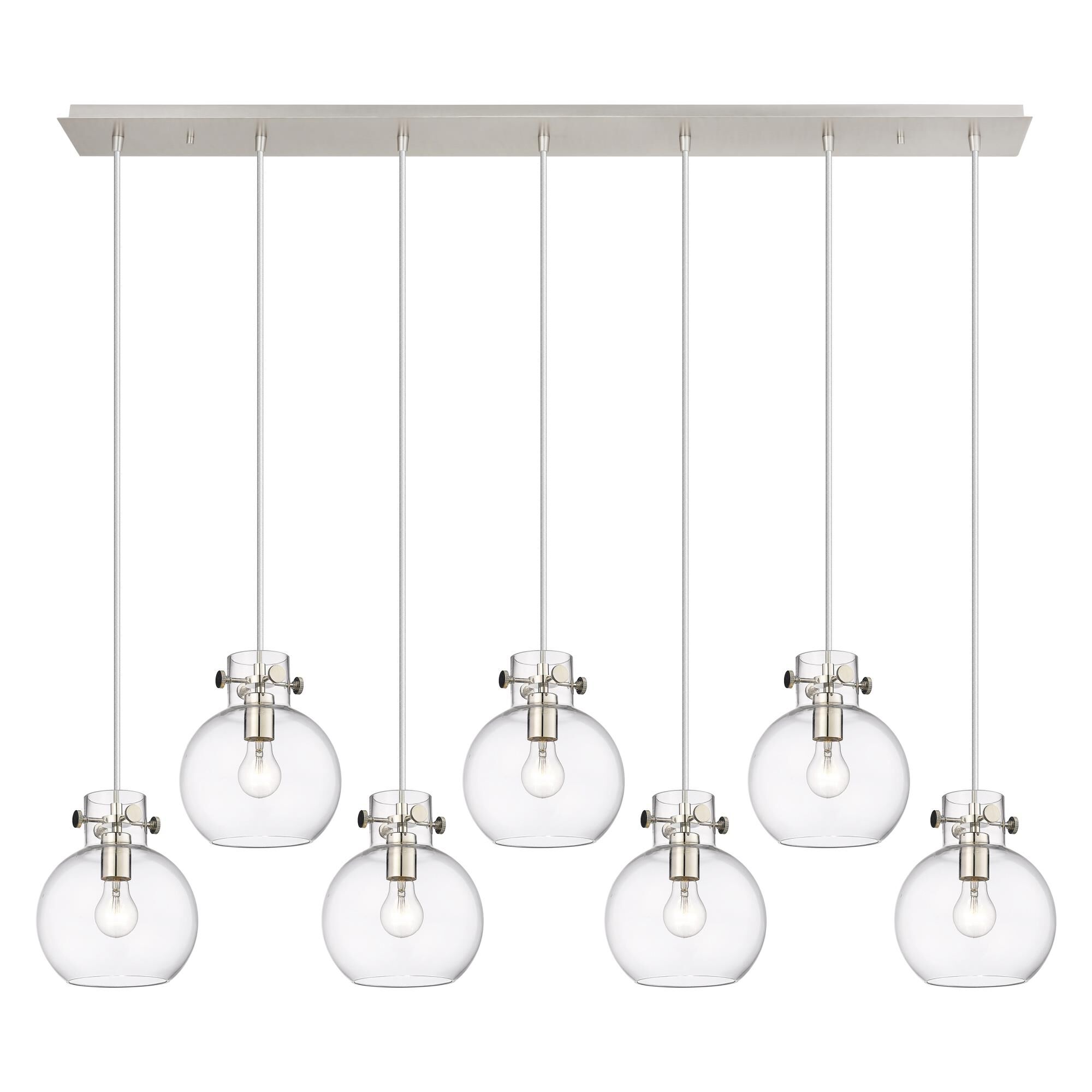 Bruno Marashlian Newton Sphere 51 Inch 7 Light Linear Suspension Light by Innovations Lighting