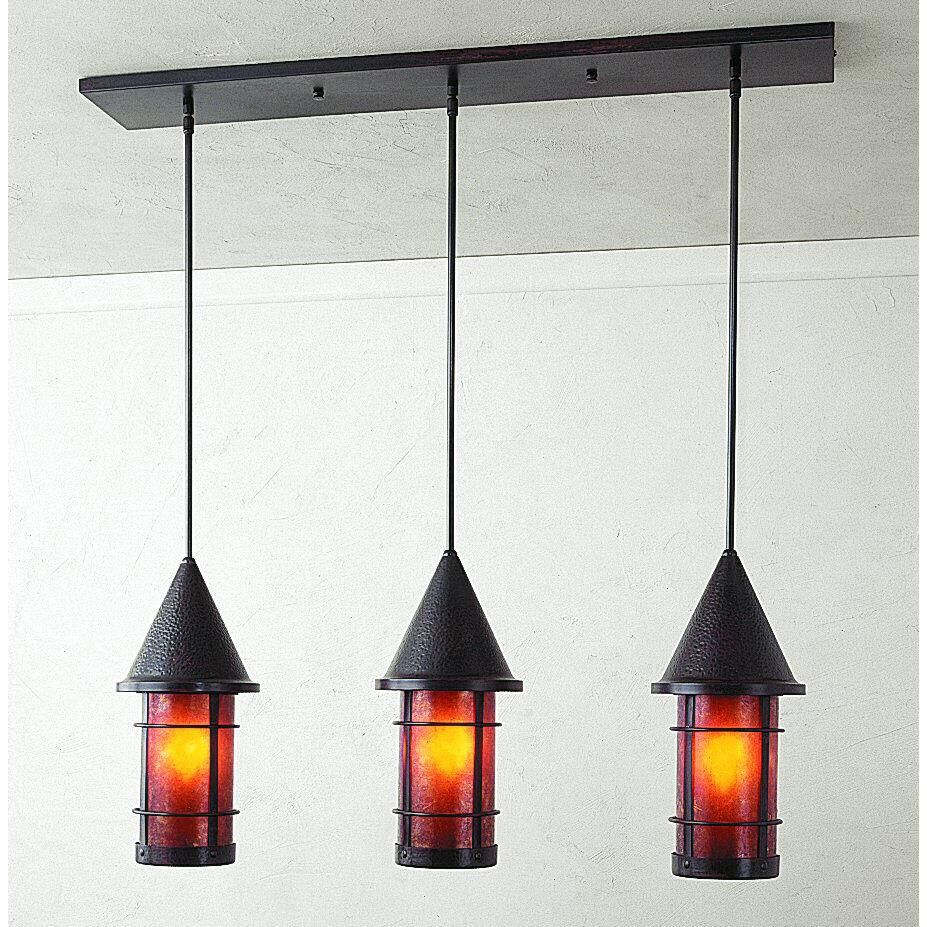 Valencia 36 Inch 3 Light Linear Suspension Light by Arroyo Craftsman