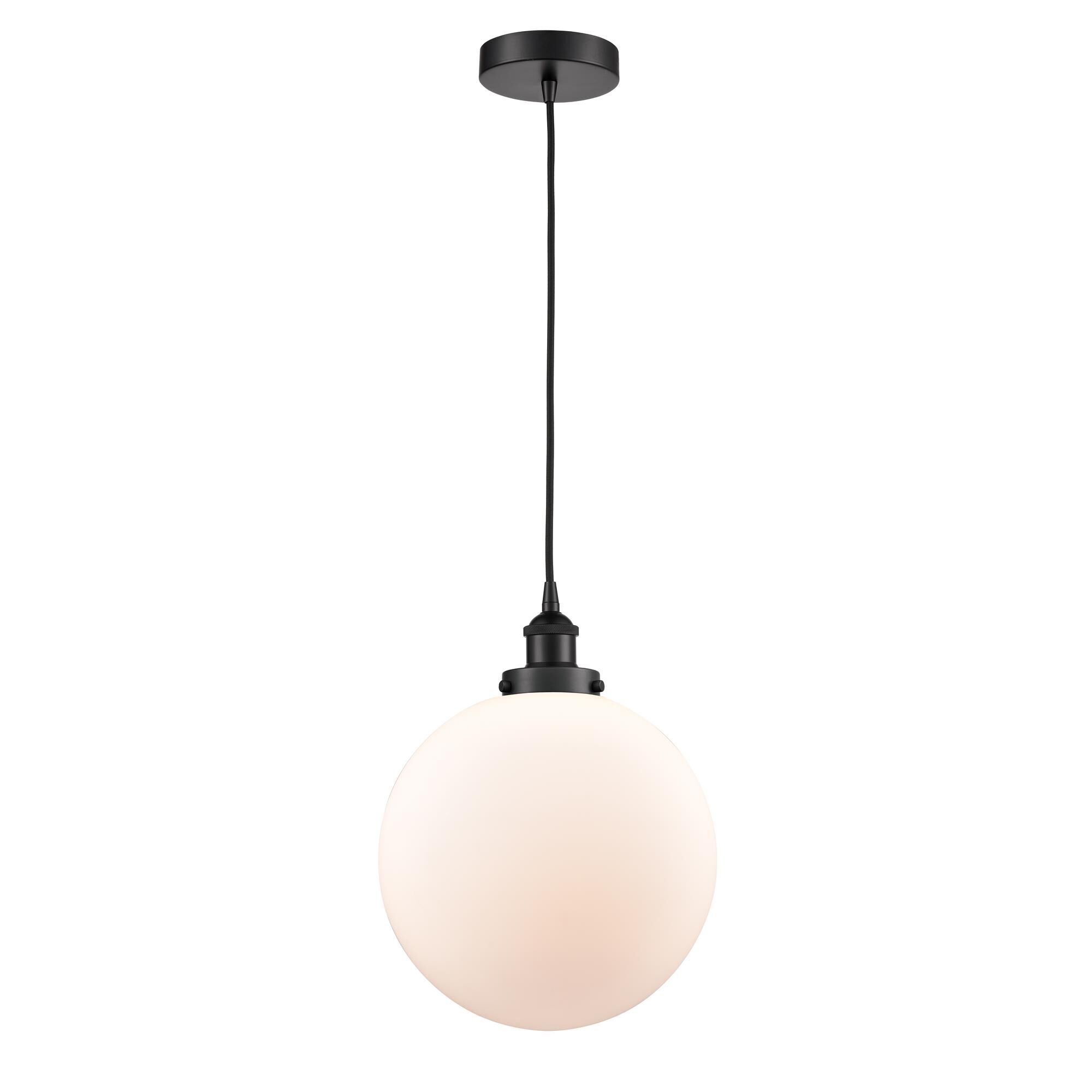 Shown in Matte Black finish and Matte White Cased Beacon glass