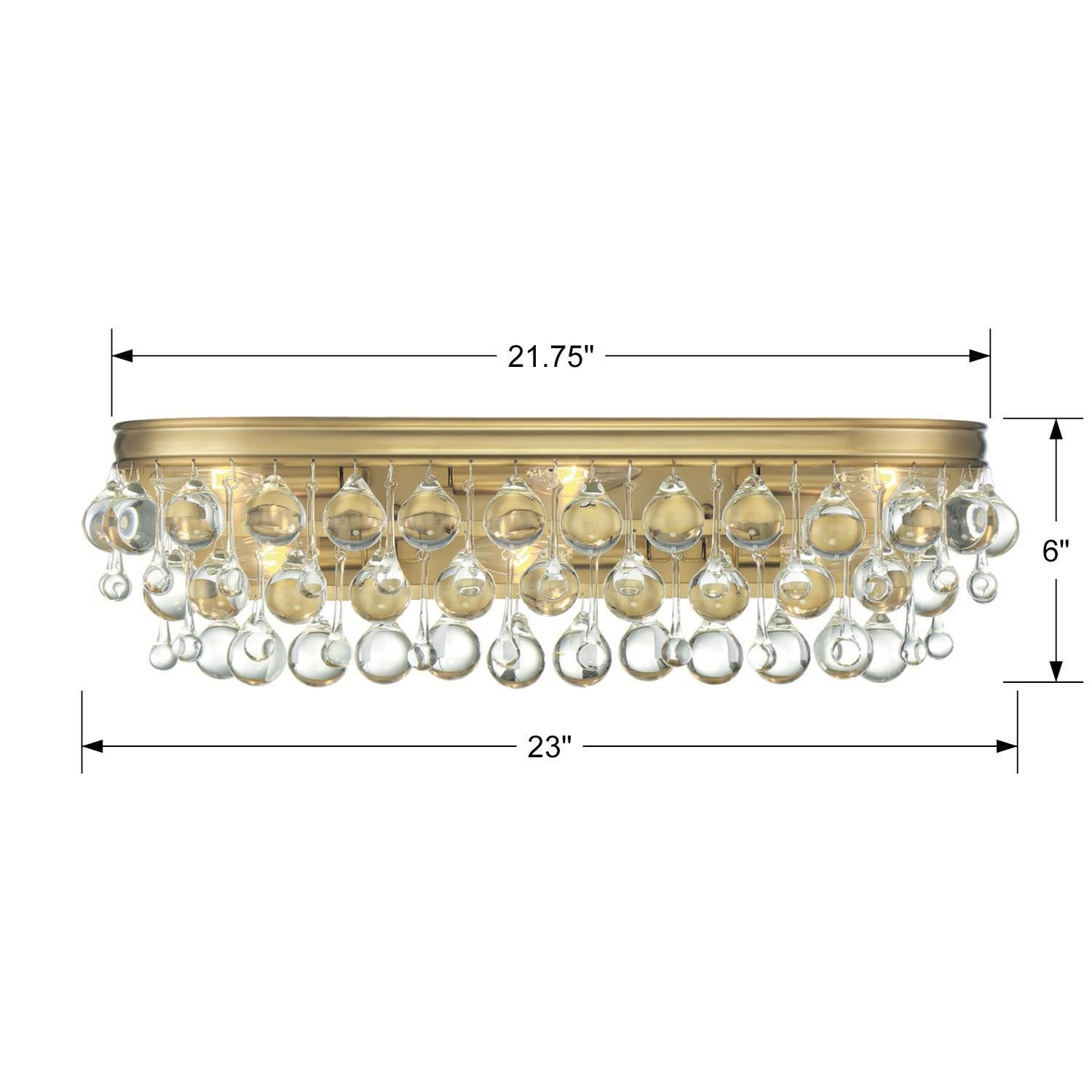 Calypso 23 Inch 6 Light Bath Vanity Light by Crystorama