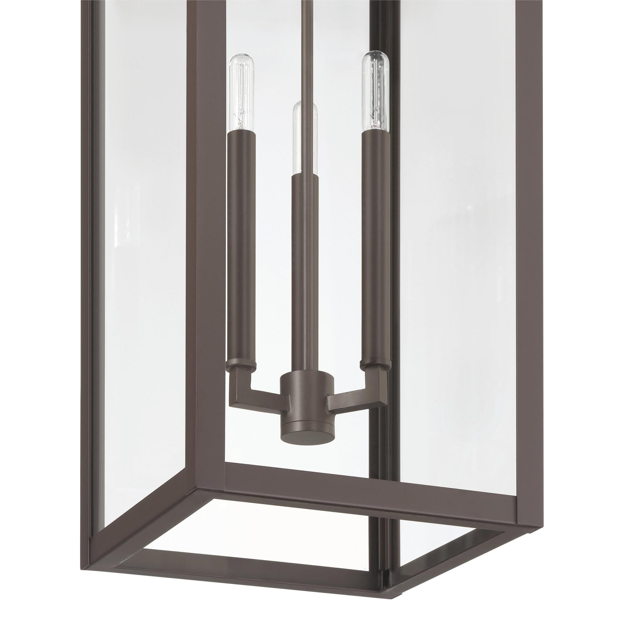 Shown in Dark Bronze finish and Clear glass