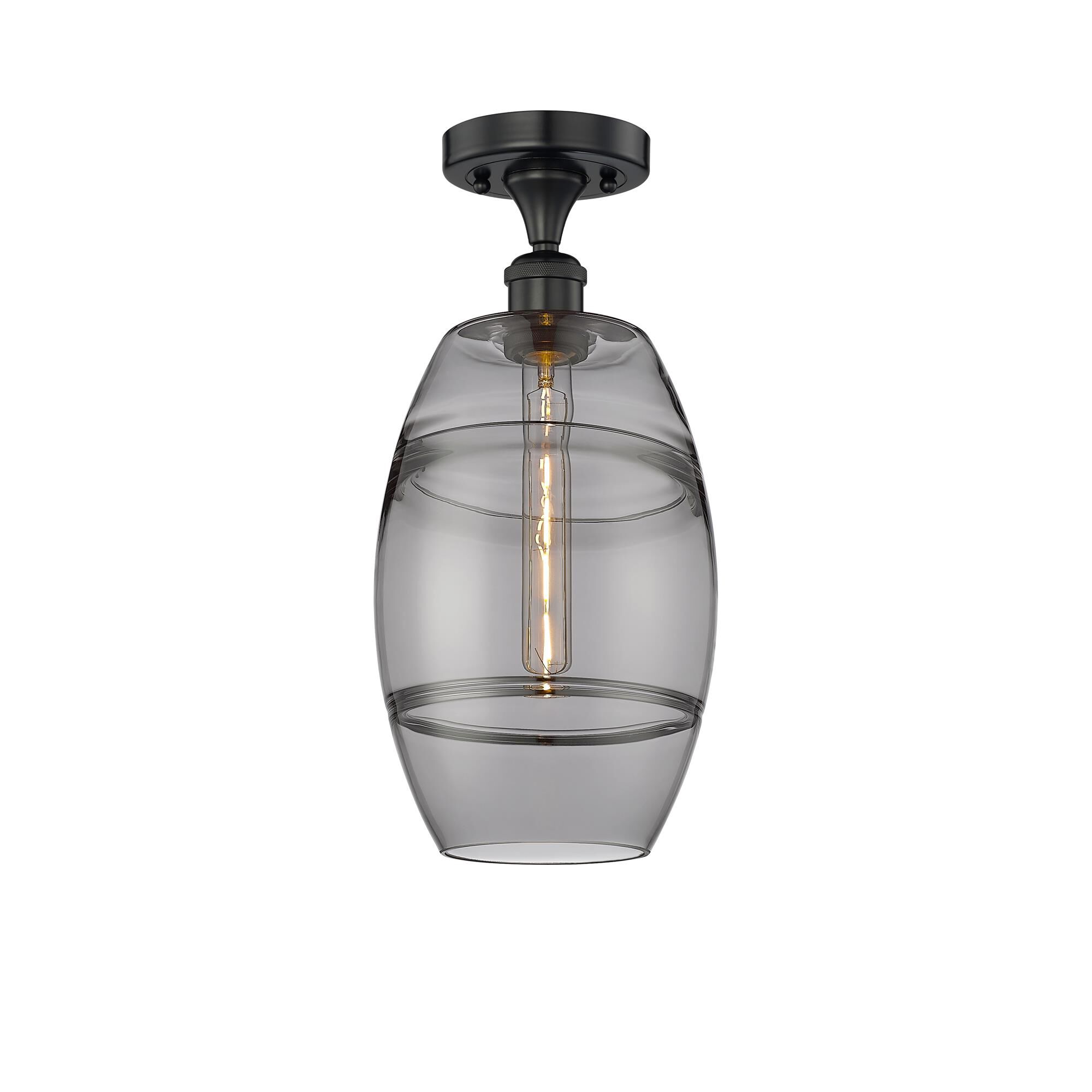 Shown in Matte Black finish and Light Smoke glass