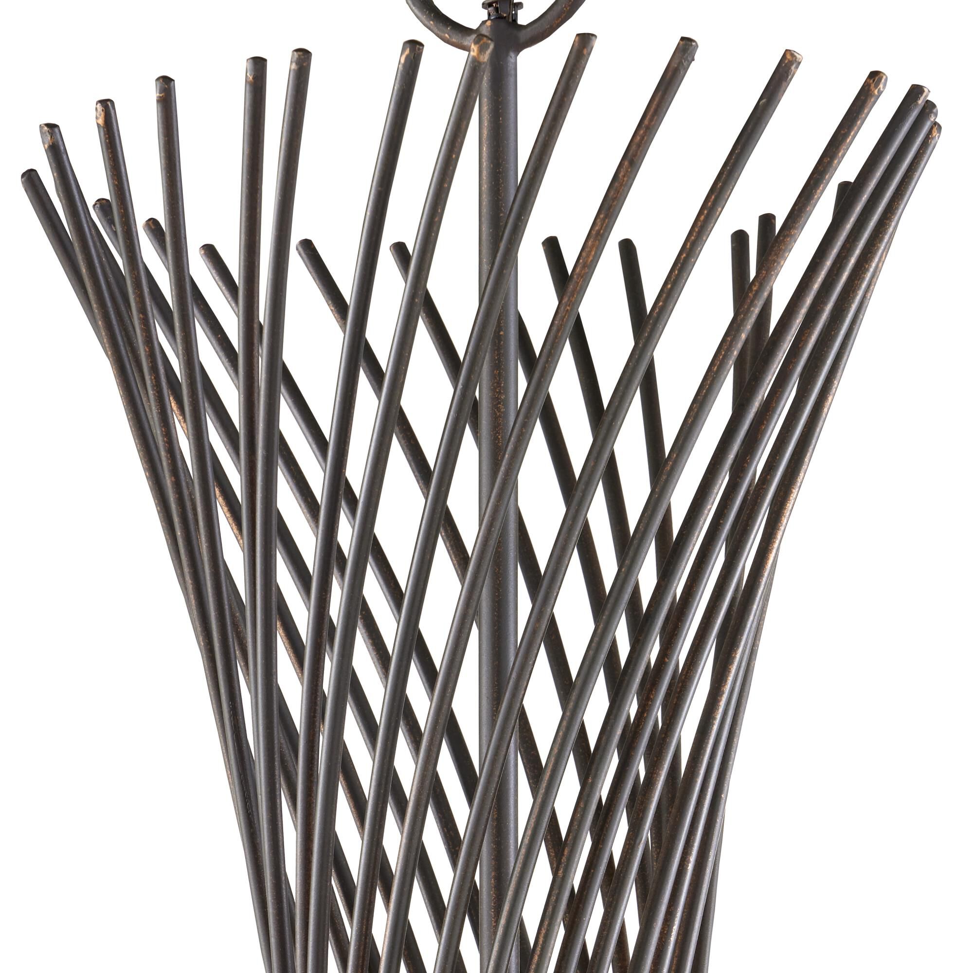 Akio 29 Inch 6 Light Chandelier by Currey and Company