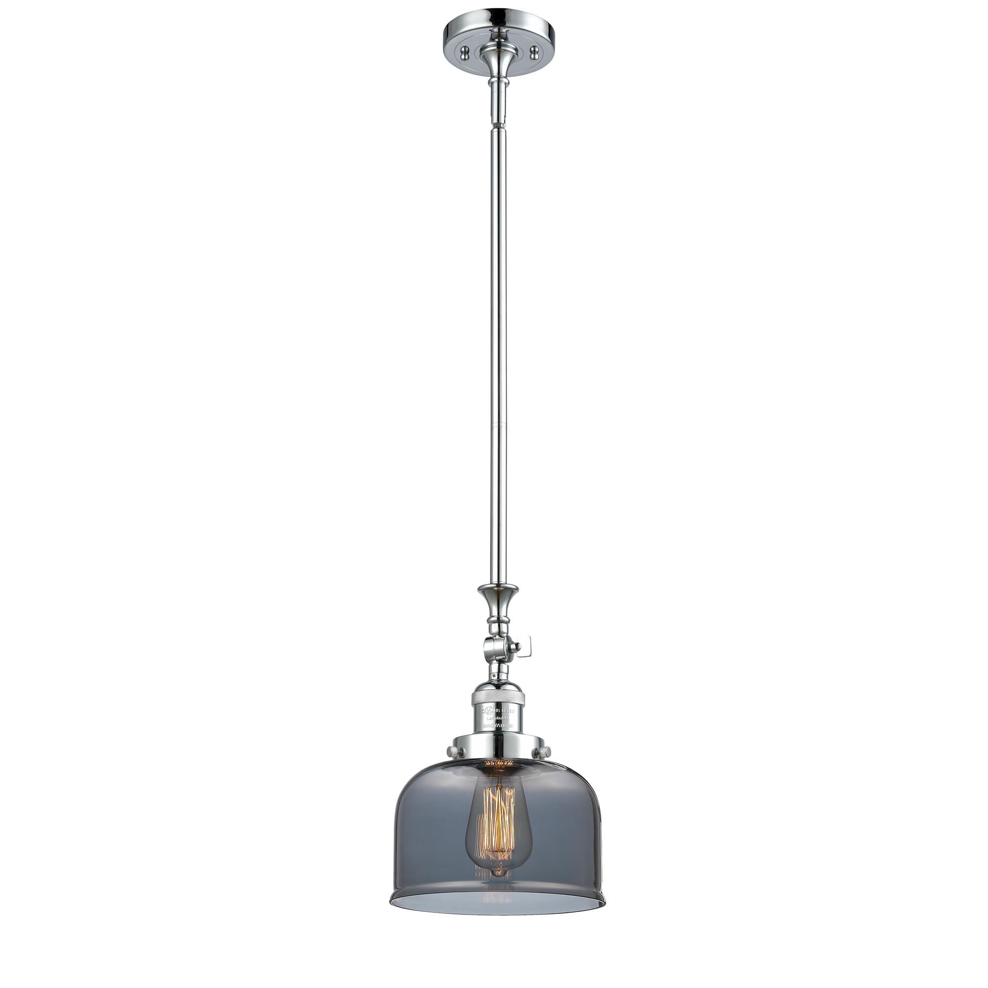 Shown in Polished Chrome finish and Plated Smoked glass