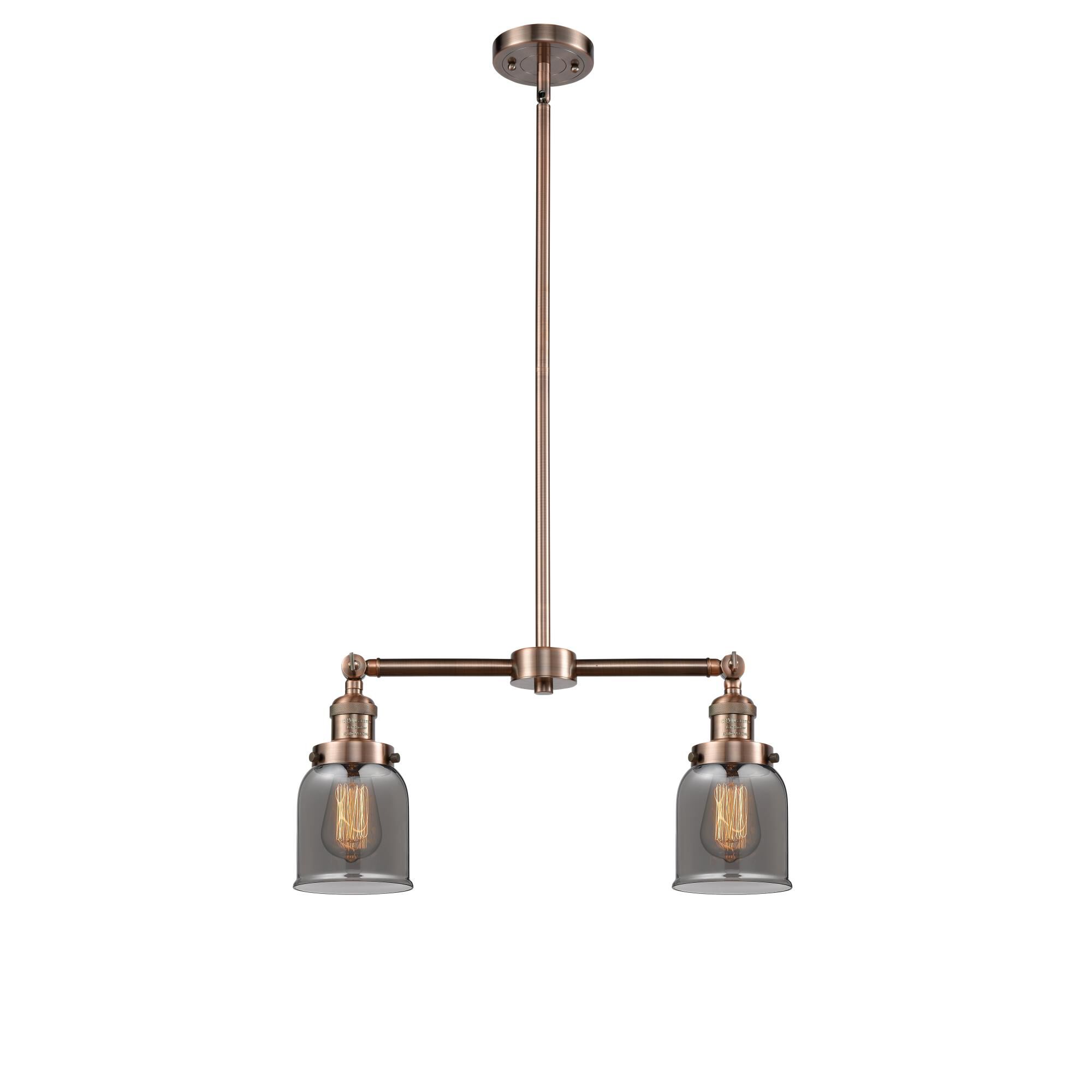 Shown in Antique Copper finish and Plated Smoked glass