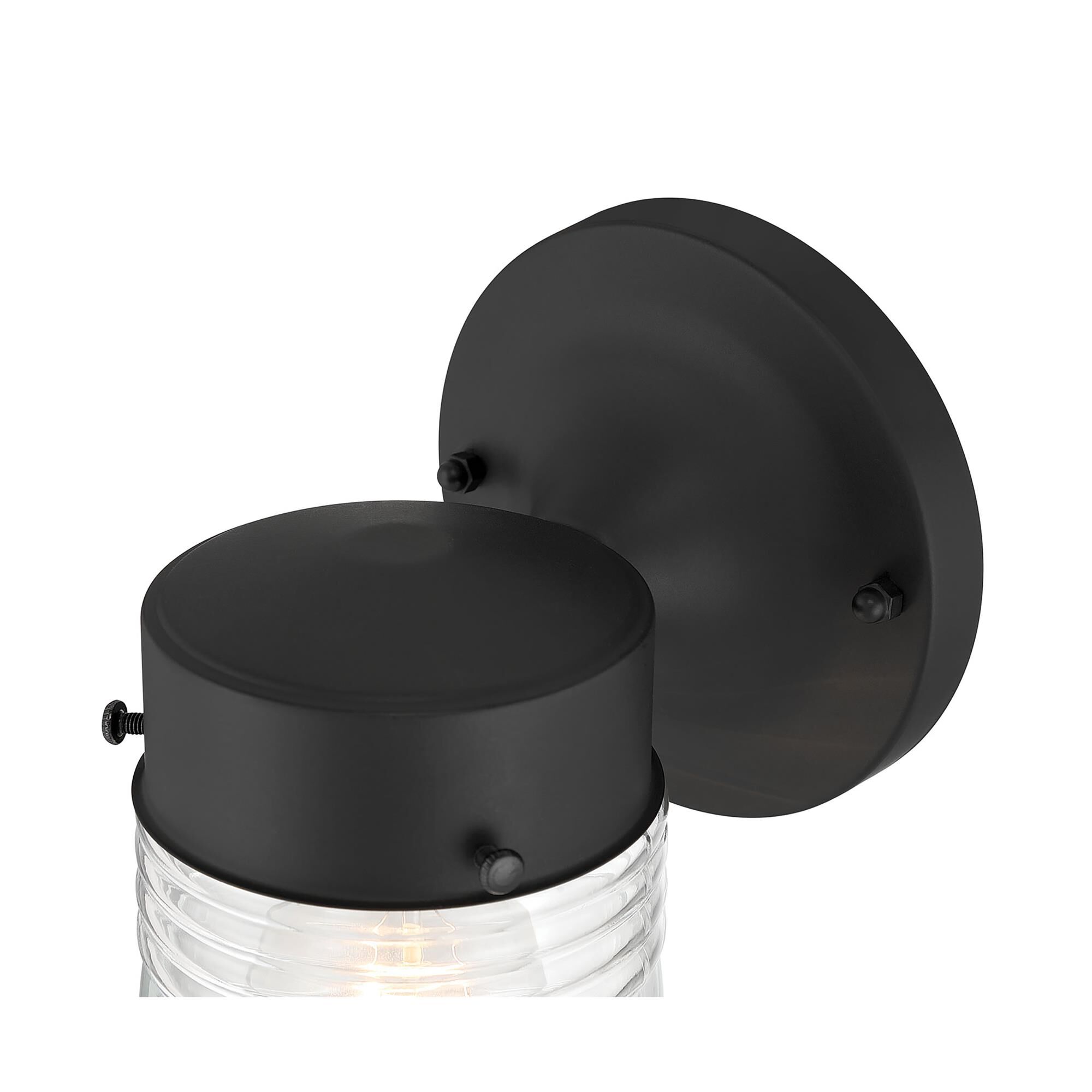 Shown in Powder Coated Black finish and Clear glass