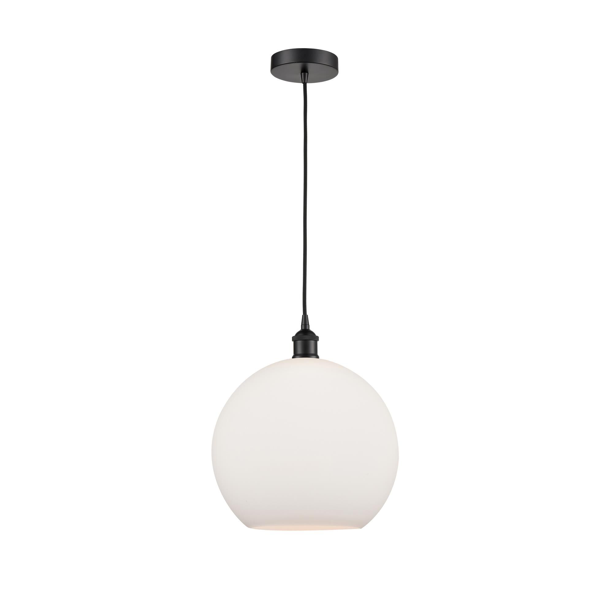 Shown in Matte Black finish and Cased Matte White glass