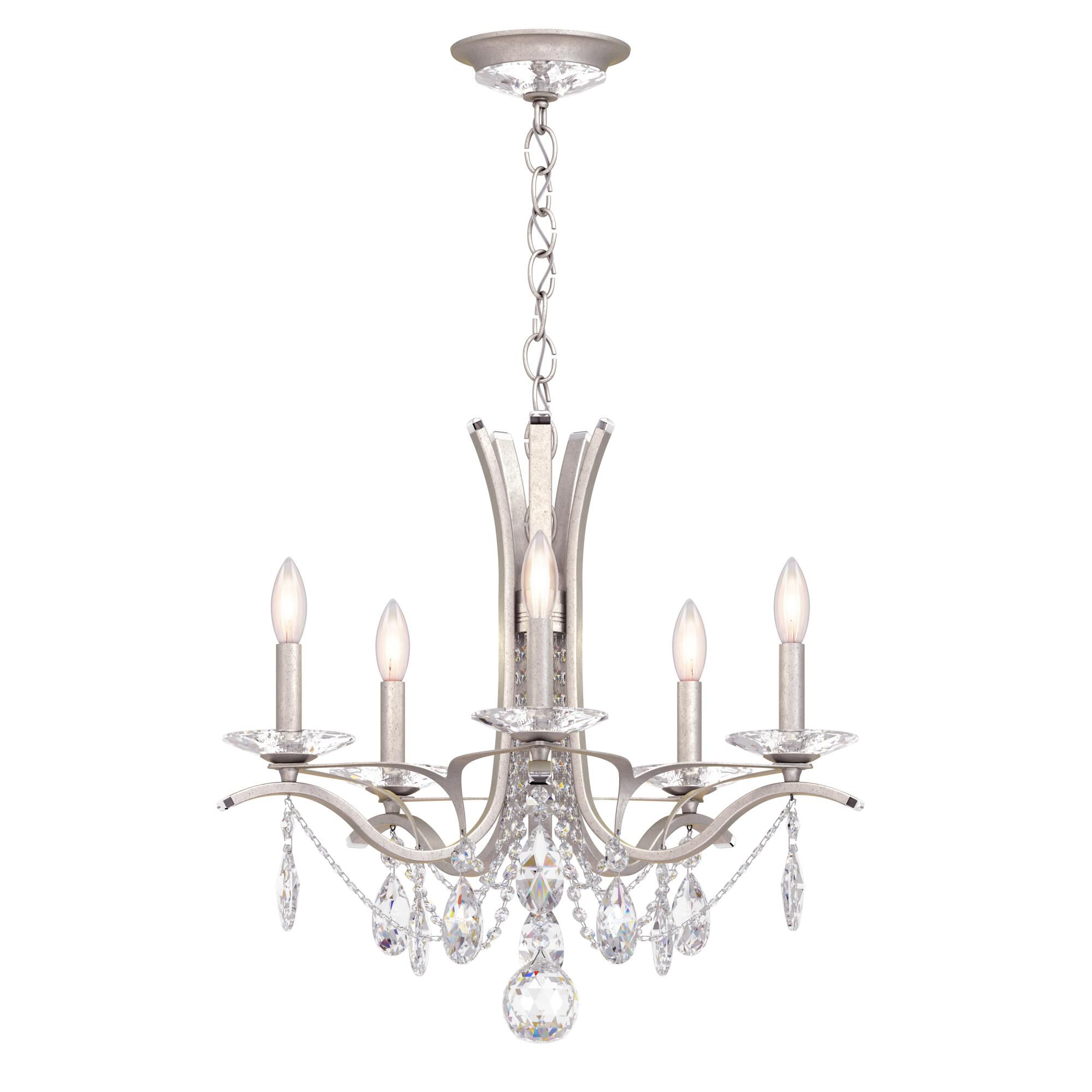 Shown in Antique Silver finish and Clear Heritage crystal