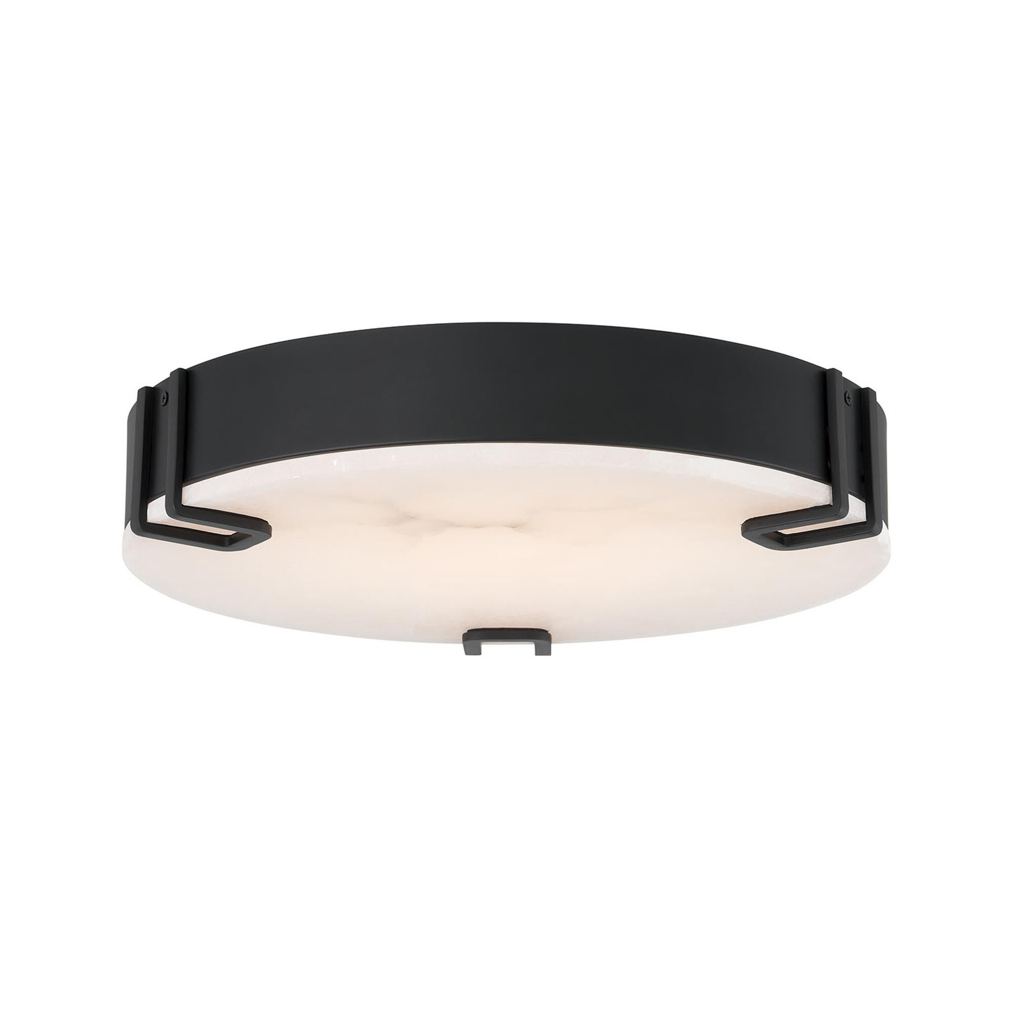 Shown in Black finish and Alabaster glass