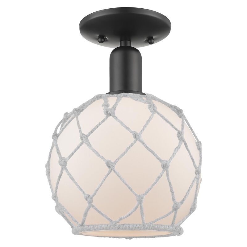 Bruno Marashlian Farmhouse Rope 8 Inch Semi Flush Mount by Innovations Lighting