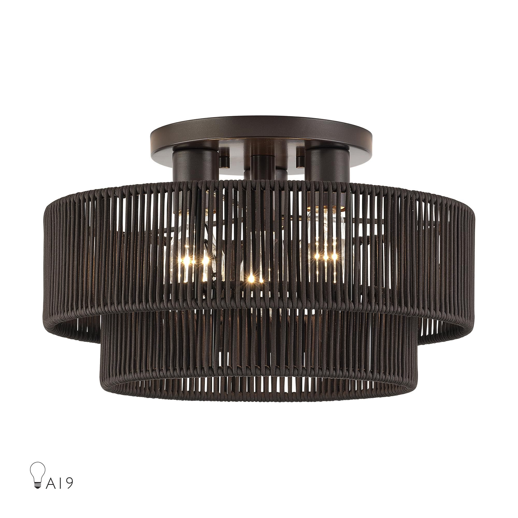 Acordia 15 Inch Semi Flush Mount by Livex Lighting