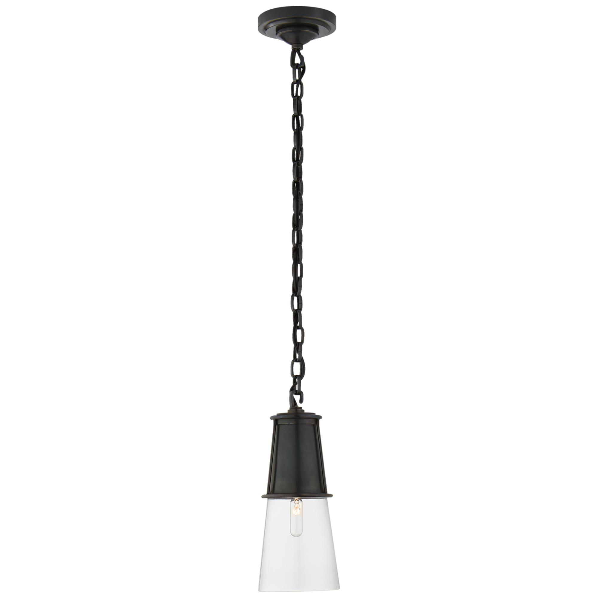 Shown in Bronze finish and Clear glass