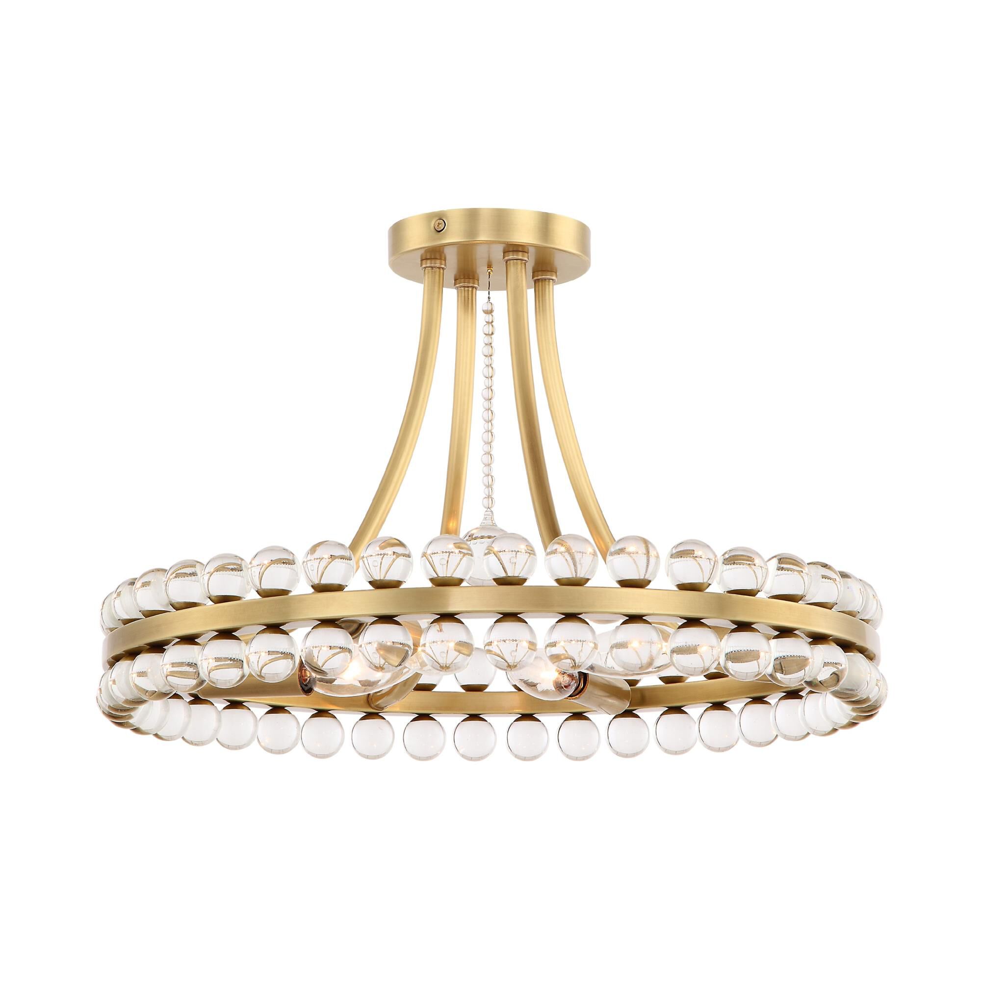 Clover 18 Inch 4 Light Semi Flush Mount | Capitol Lighting