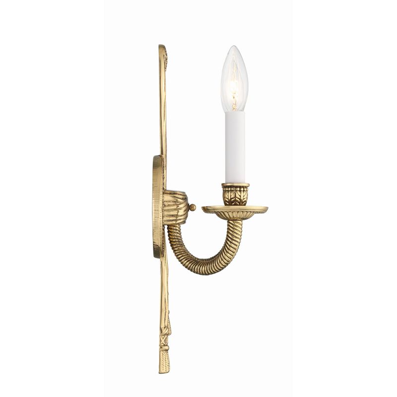 Cast Brass Wall Mount 15 Inch Wall Sconce by Crystorama