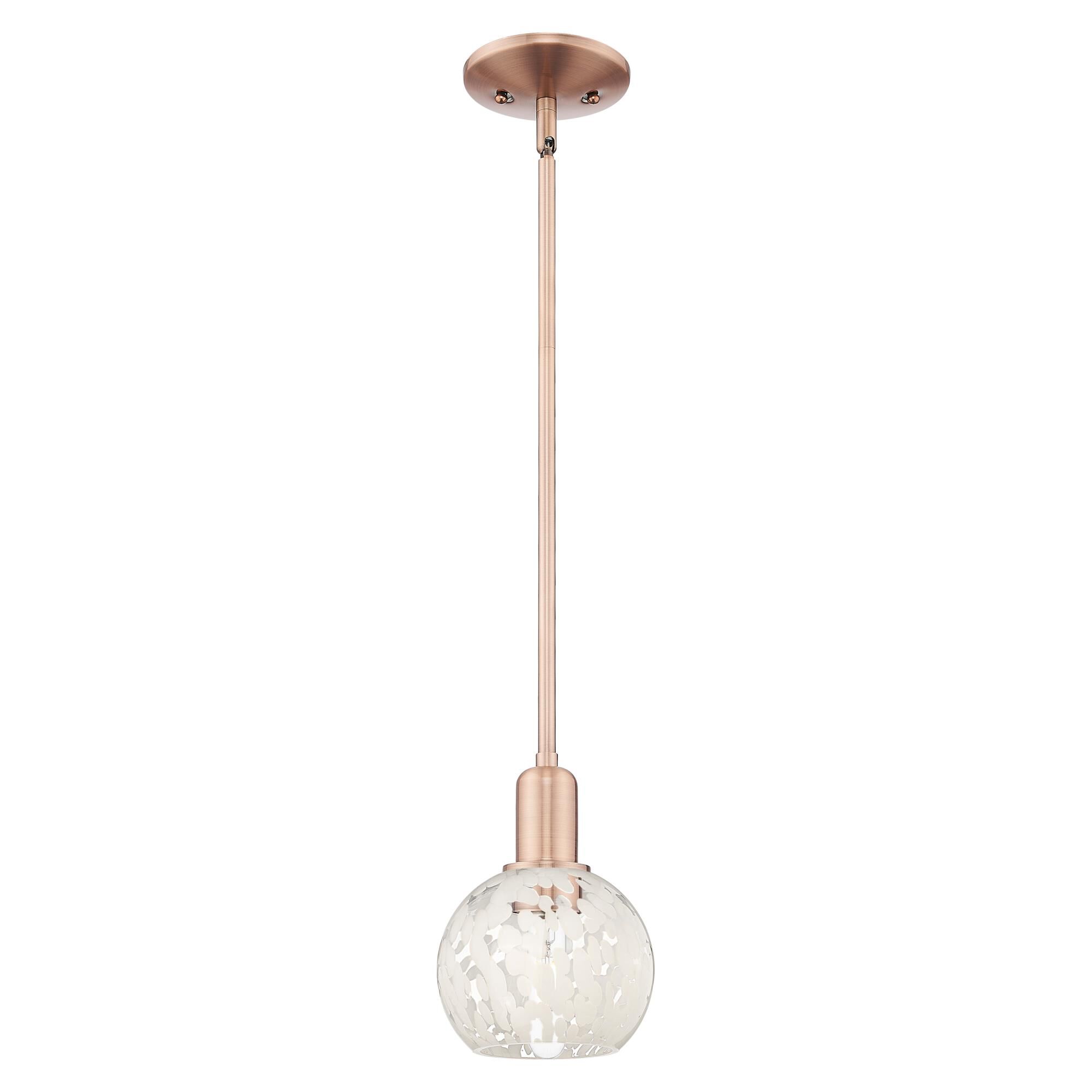 Bruno Marashlian White Mouchette 6 Inch Mini Pendant by Innovations Lighting
