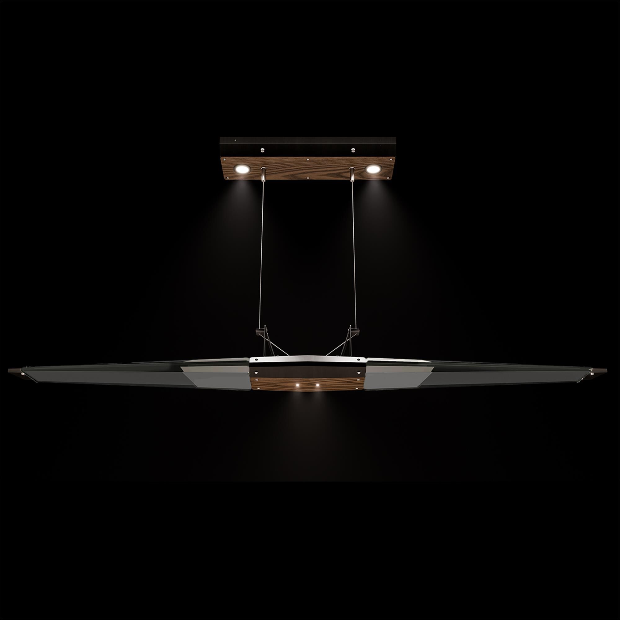 Shown in Black finish and True crystal and False glass