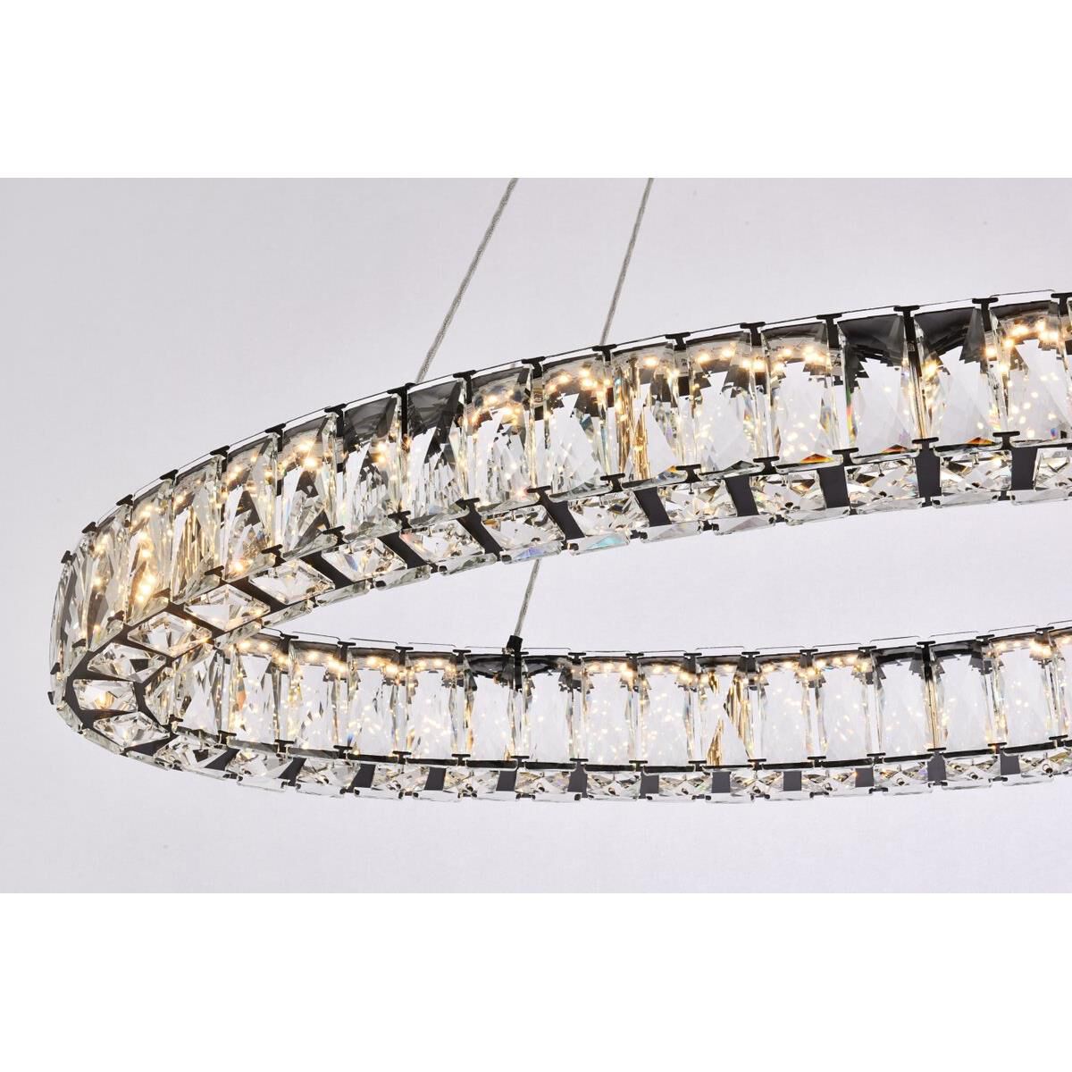 Shown in Black finish and Royal Cut Clear crystal